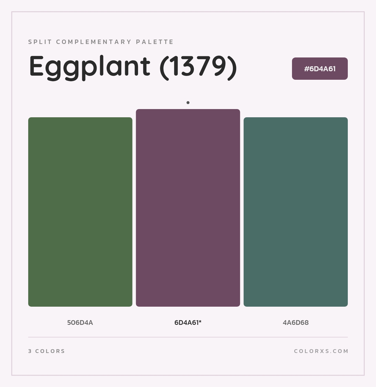 Eggplant (1379) - Split-Complementary Color Palette
