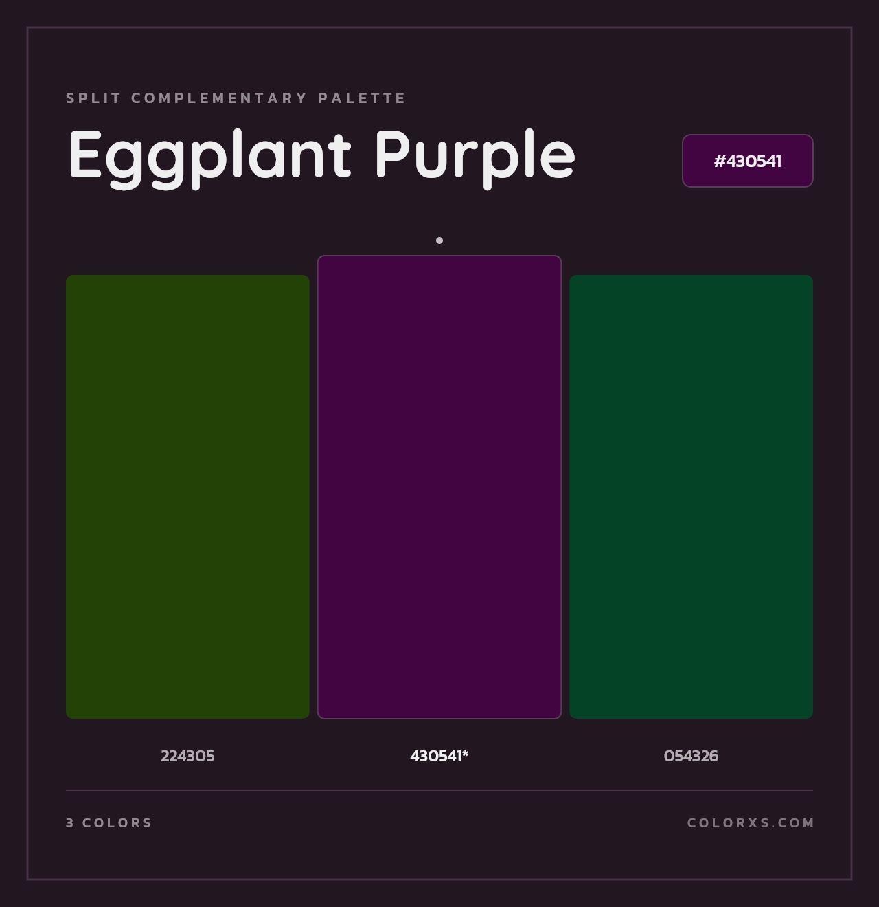 Eggplant Purple - Split-Complementary Color Palette