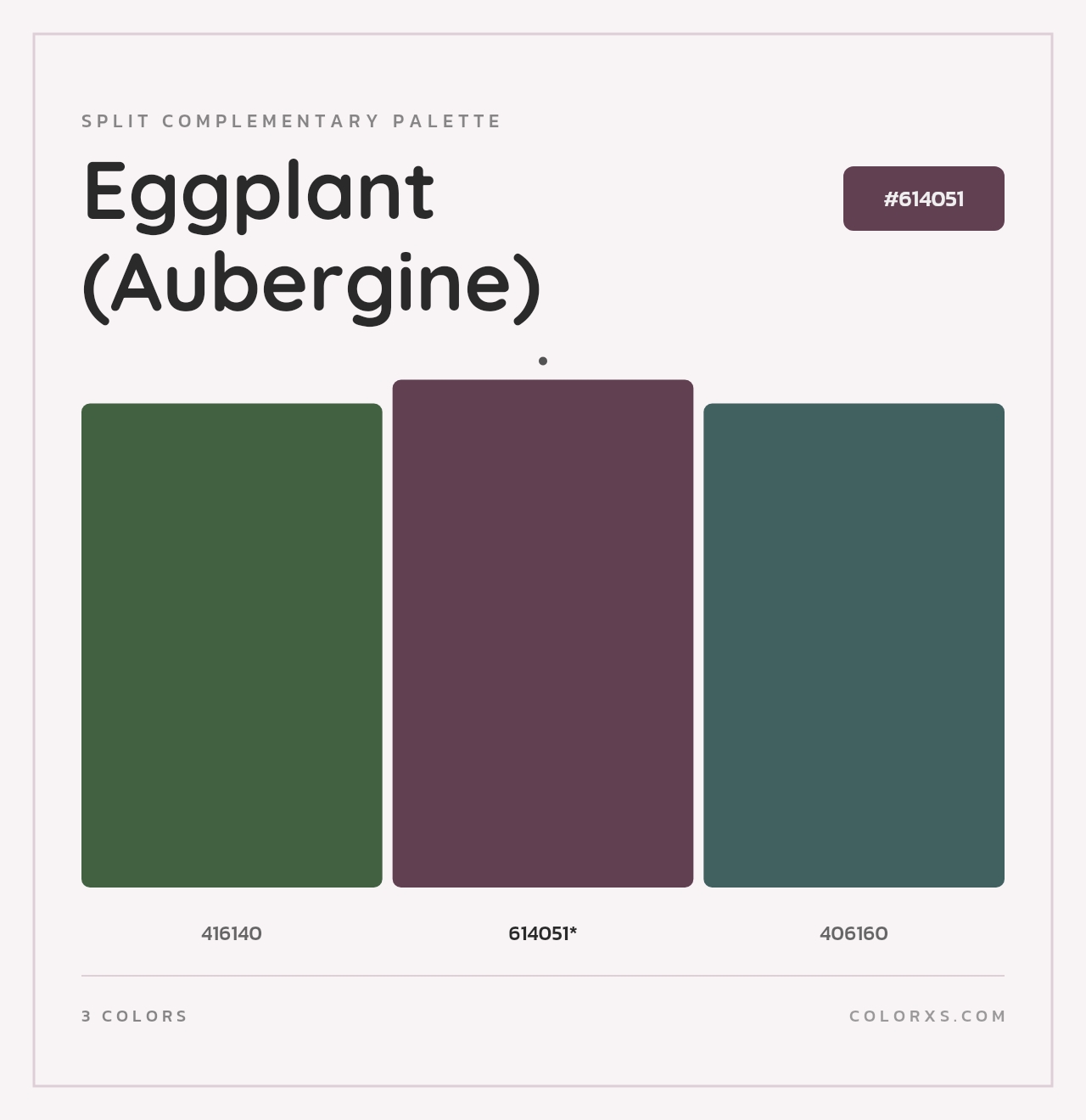 Eggplant (Aubergine) - Split-Complementary Color Palette