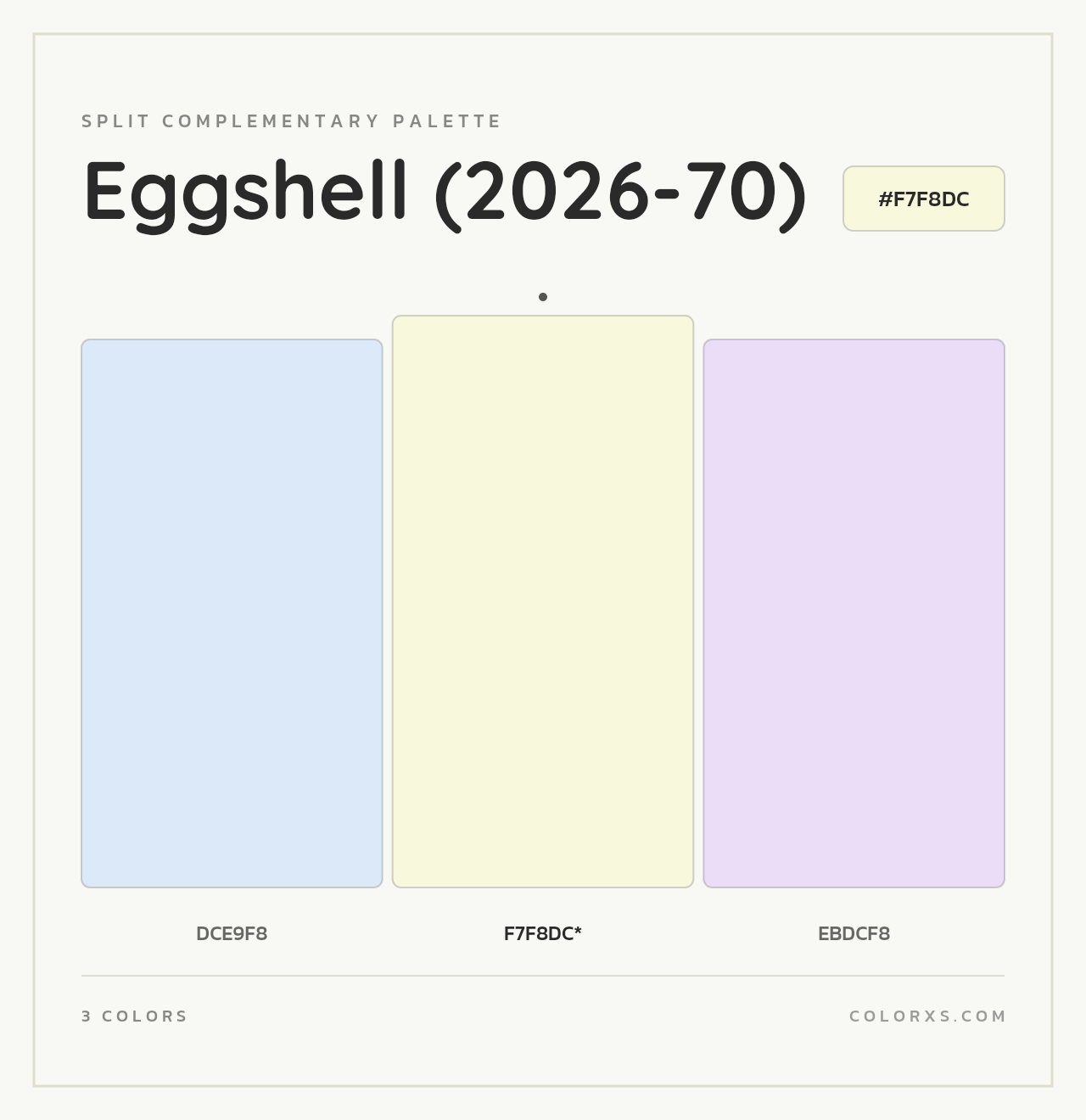 Eggshell (2026-70) - Split-Complementary Color Palette