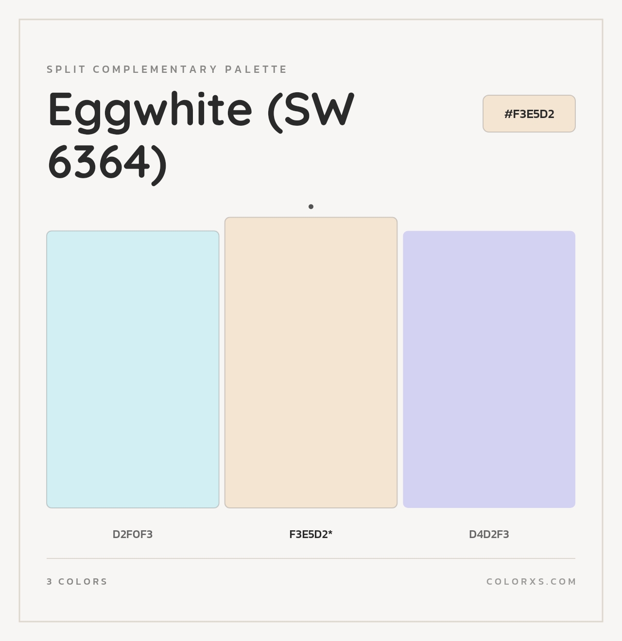 Eggwhite (SW 6364) - Split-Complementary Color Palette