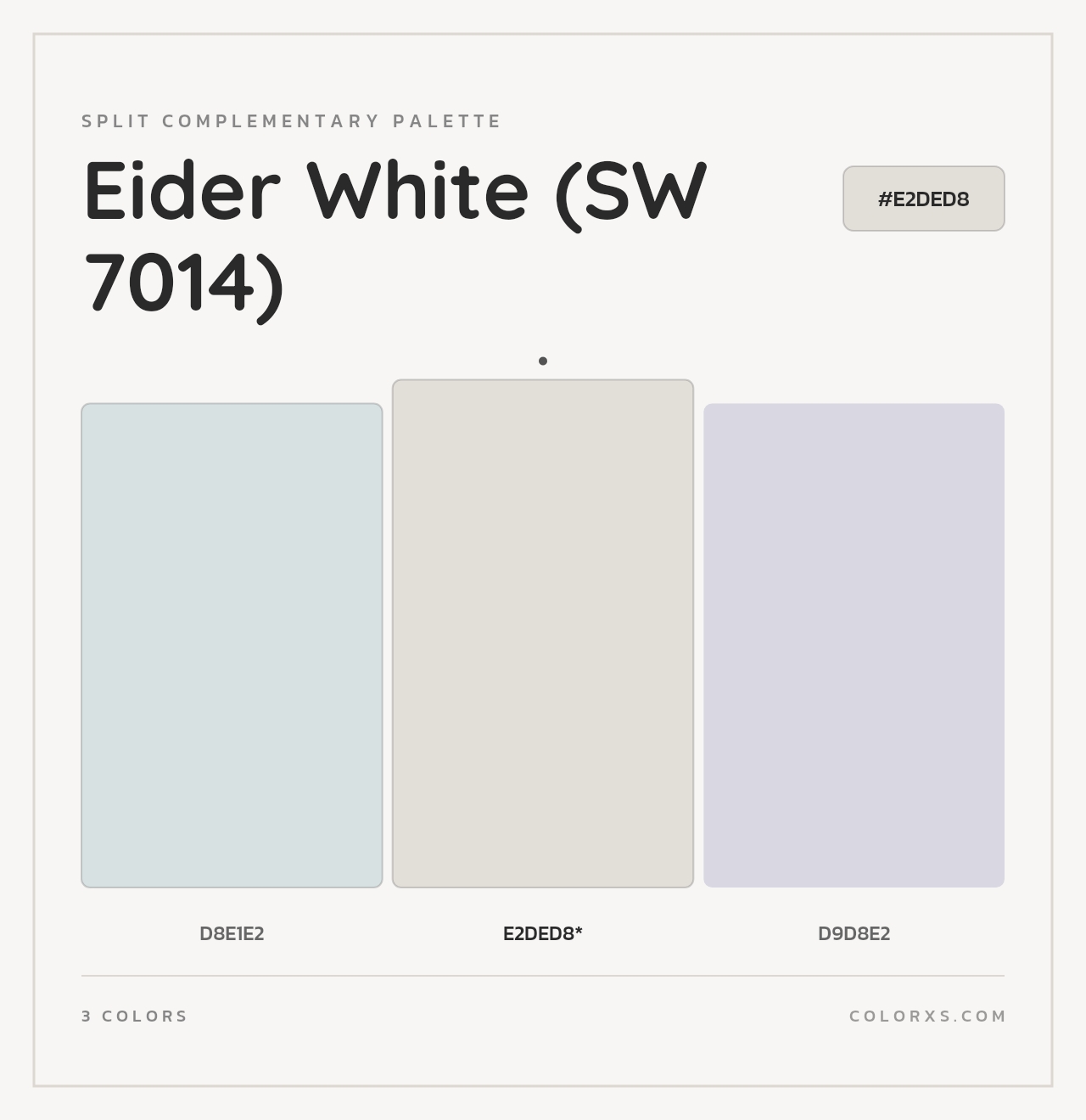 Eider White (SW 7014) - Split-Complementary Color Palette