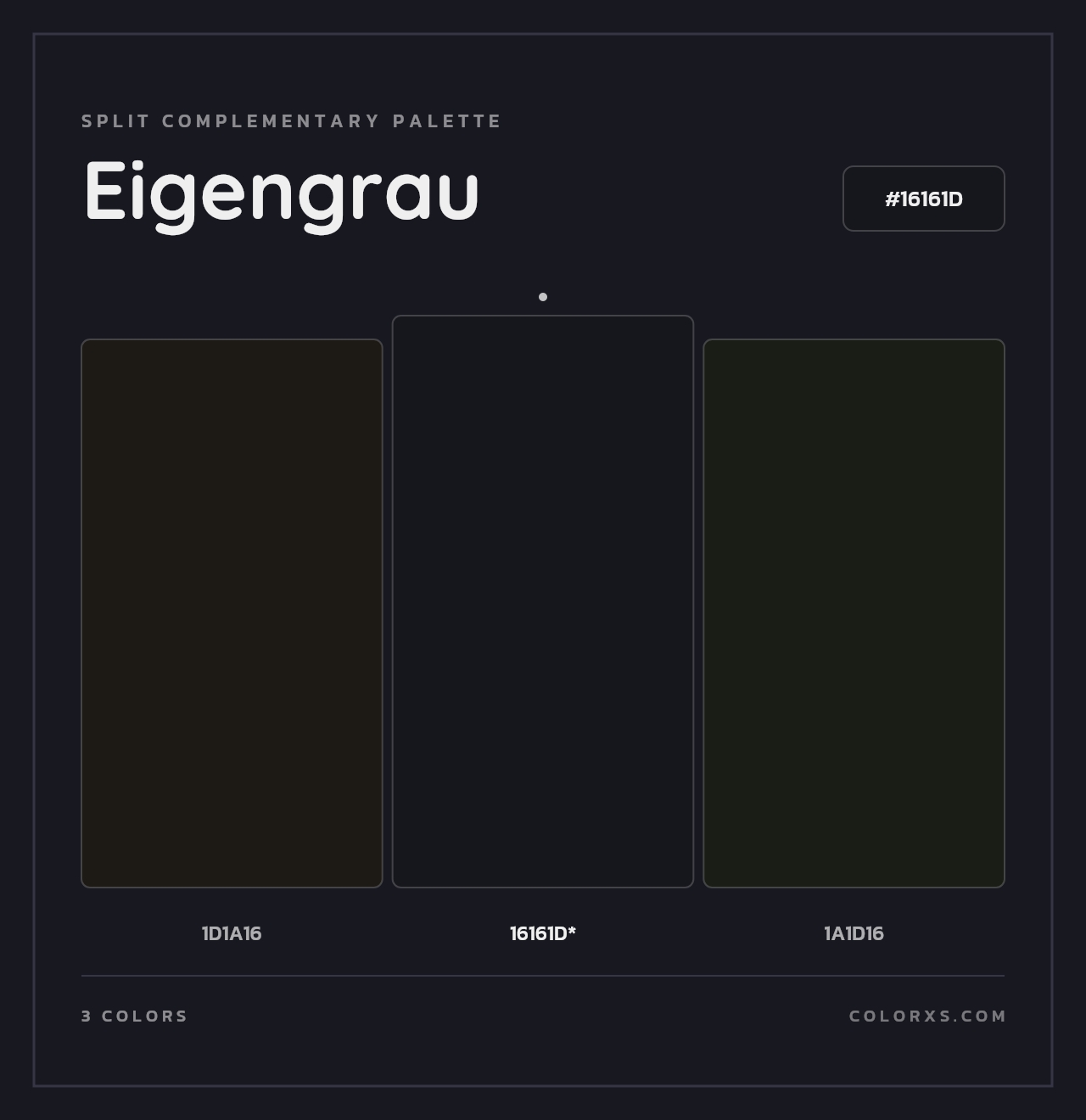 Eigengrau - Split-Complementary Color Palette