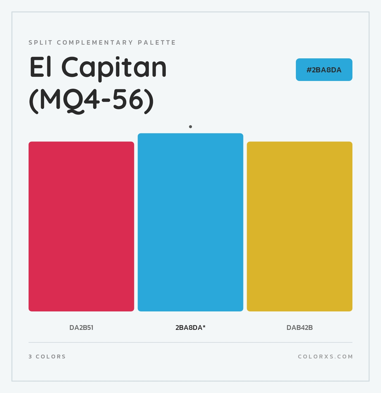 El Capitan (MQ4-56) - Split-Complementary Color Palette