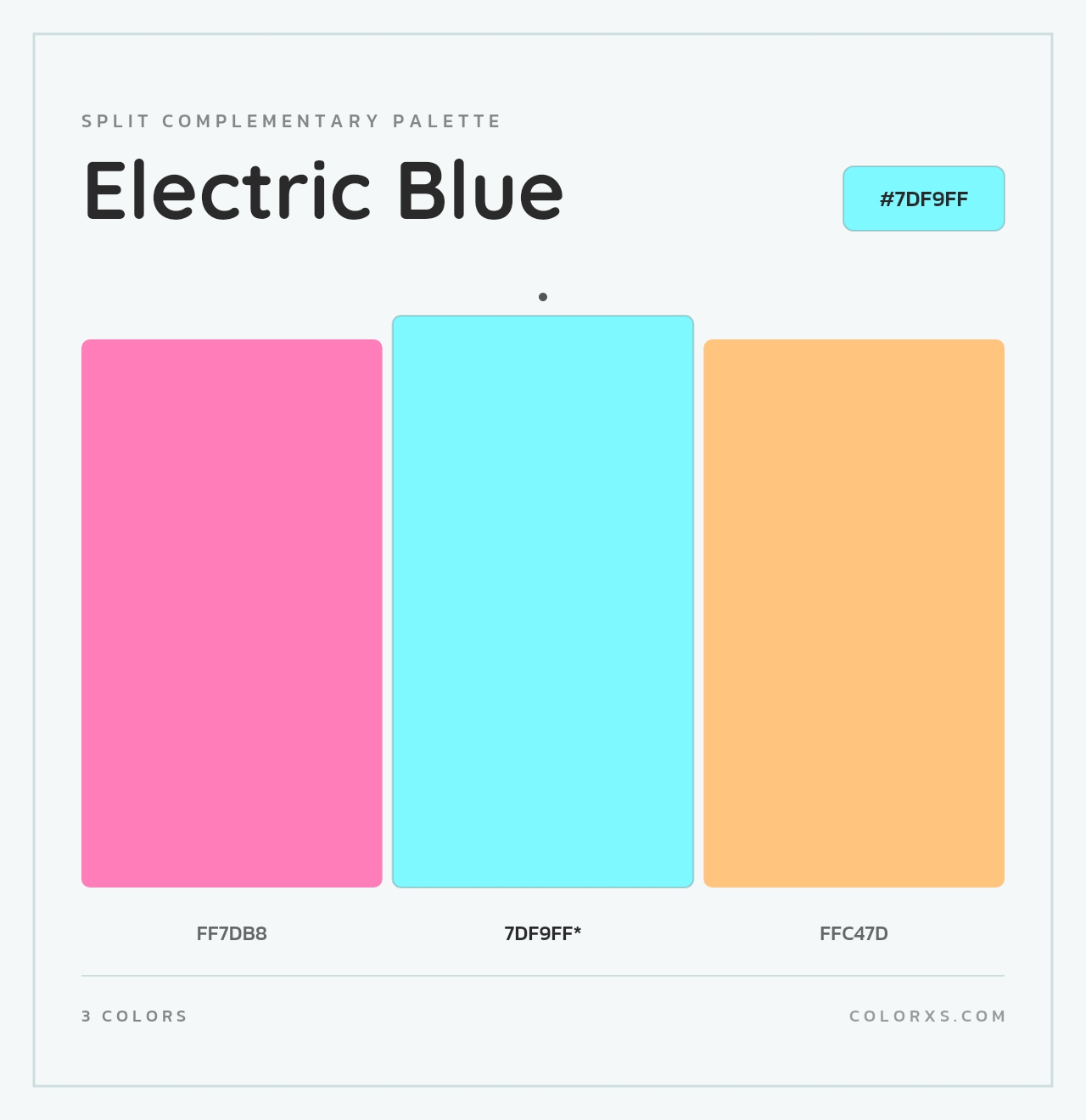 Electric Blue - Split-Complementary Color Palette