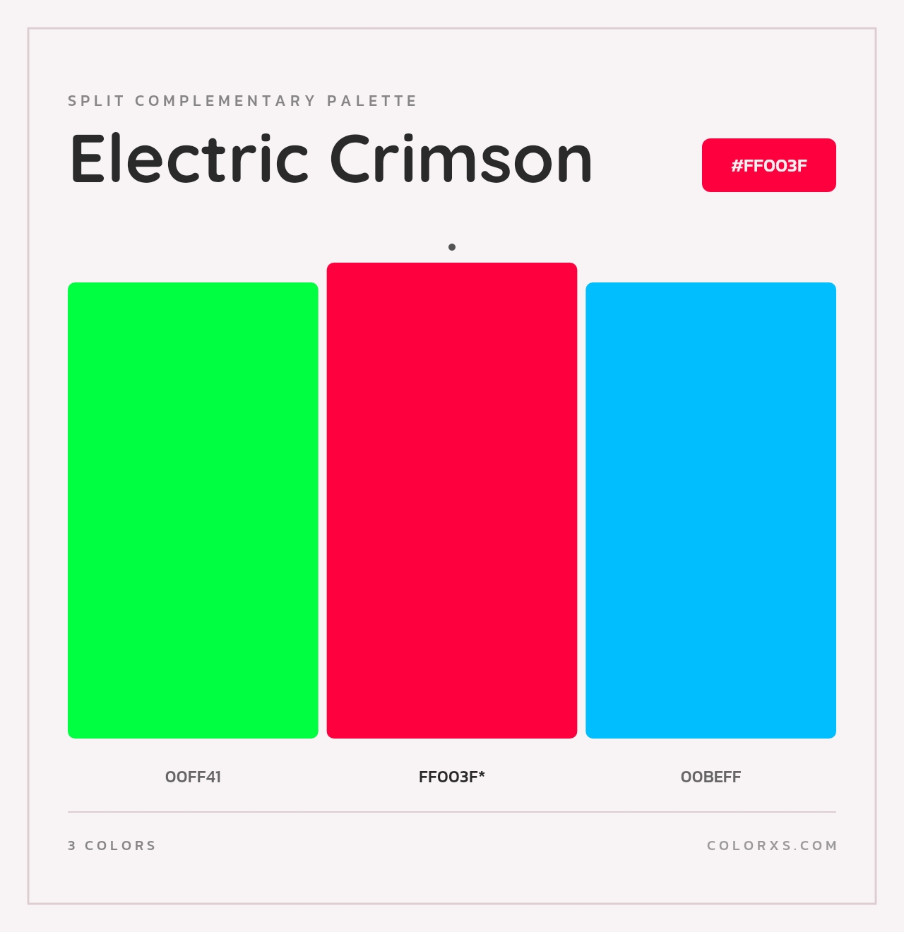 Electric Crimson - Split-Complementary Color Palette