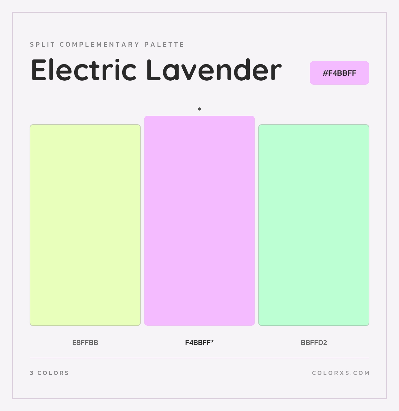 Electric Lavender - Split-Complementary Color Palette