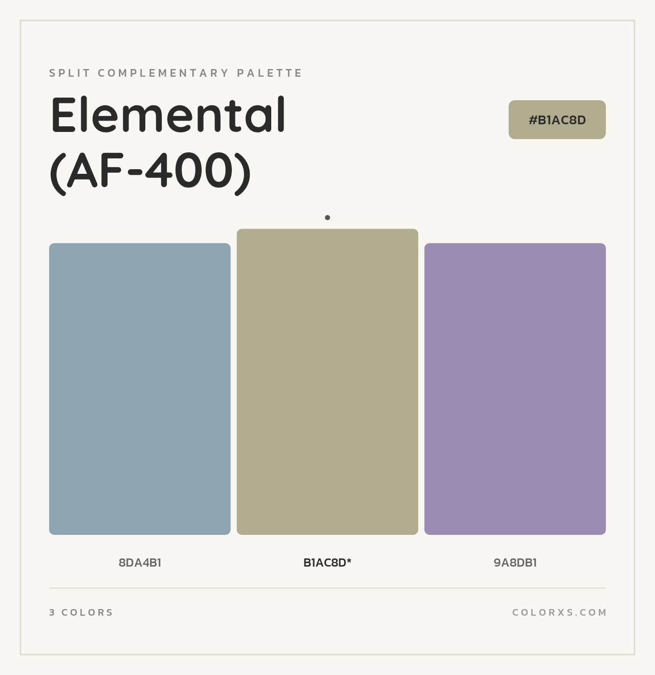 Elemental (AF-400) - Split-Complementary Color Palette