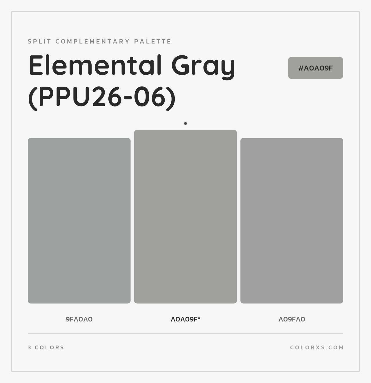 Elemental Gray (PPU26-06) - Split-Complementary Color Palette