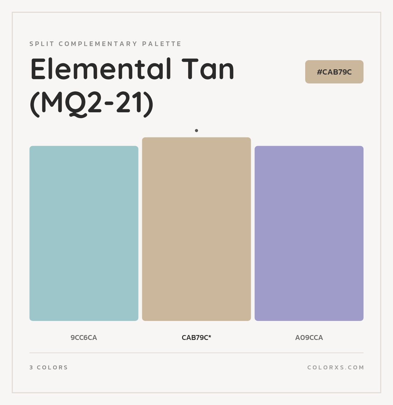 Elemental Tan (MQ2-21) - Split-Complementary Color Palette