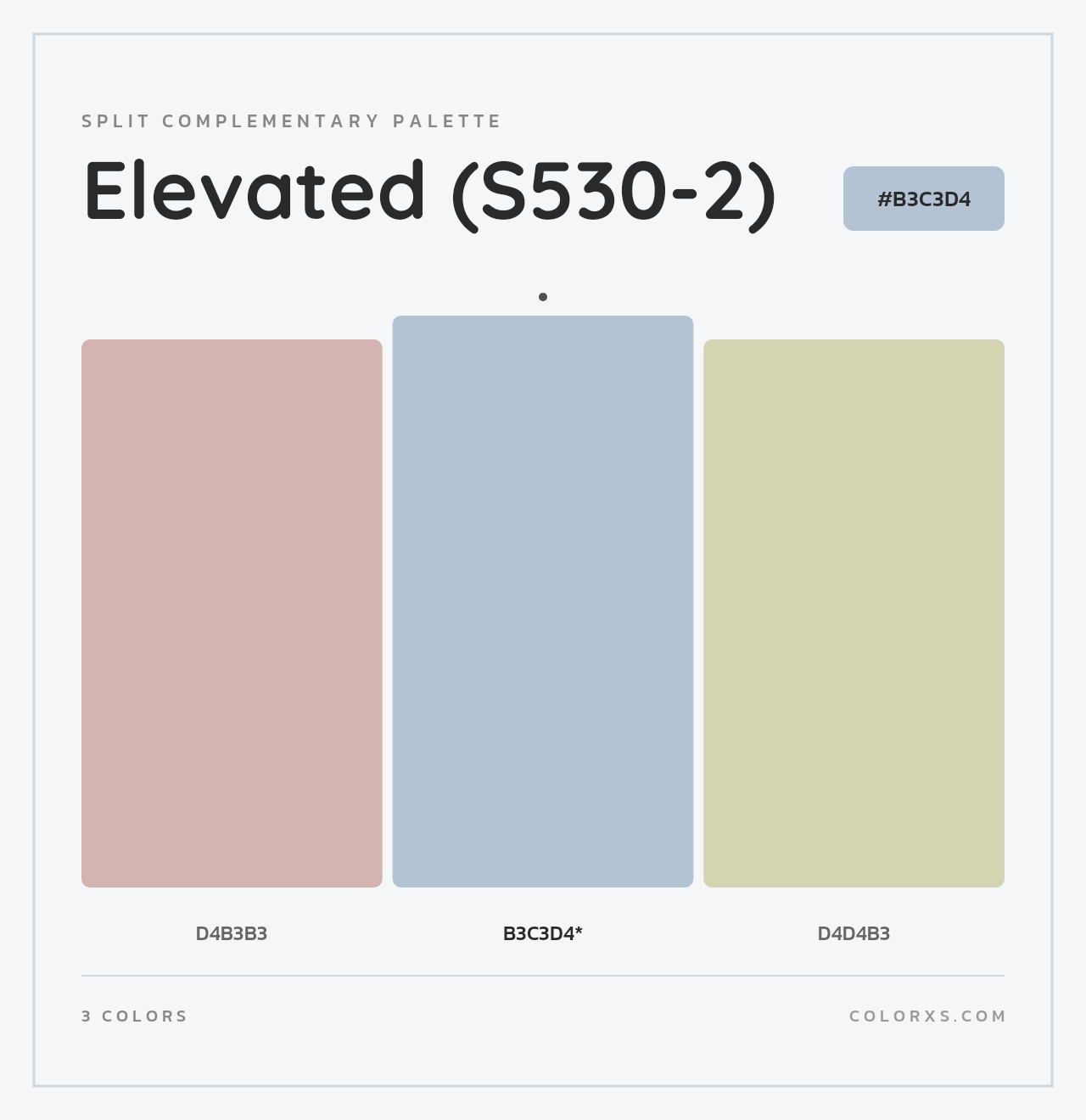 Elevated (S530-2) - Split-Complementary Color Palette