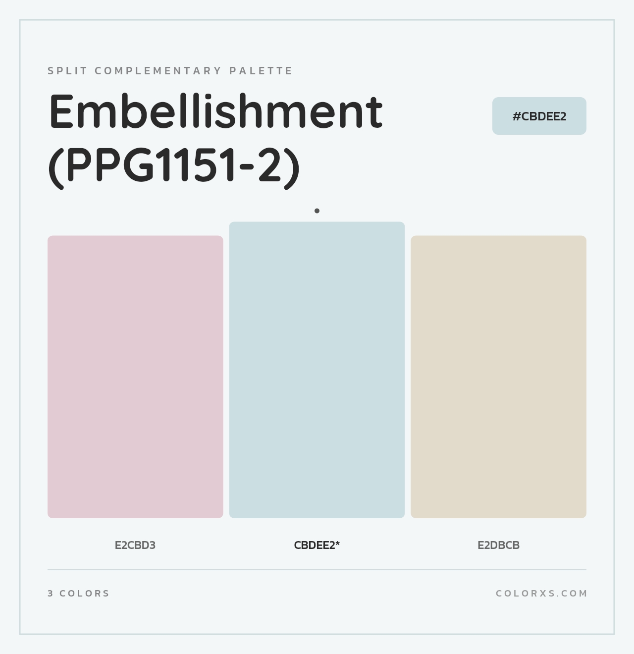 Embellishment (PPG1151-2) - Split-Complementary Color Palette