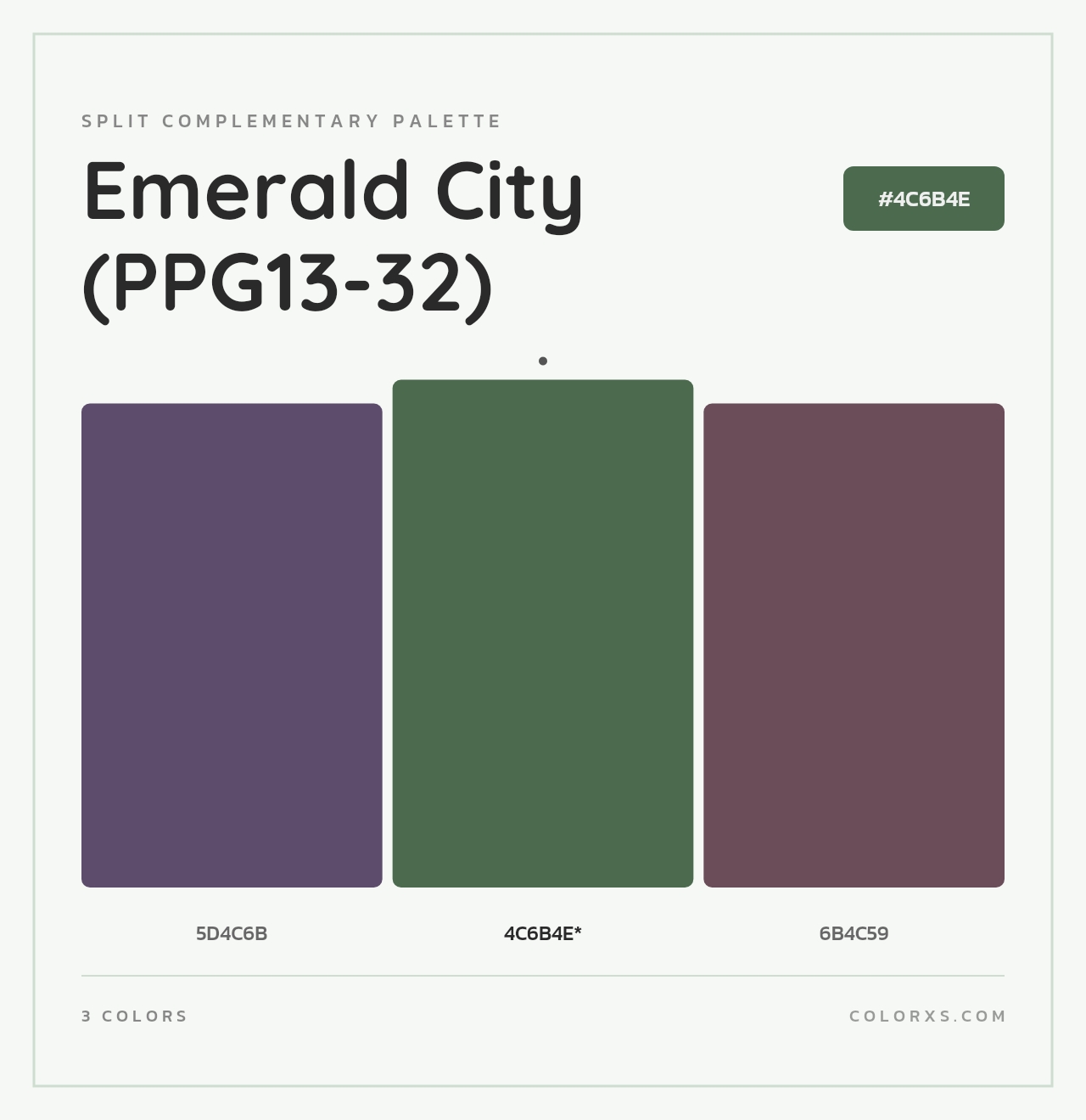 Emerald City (PPG13-32) - Split-Complementary Color Palette