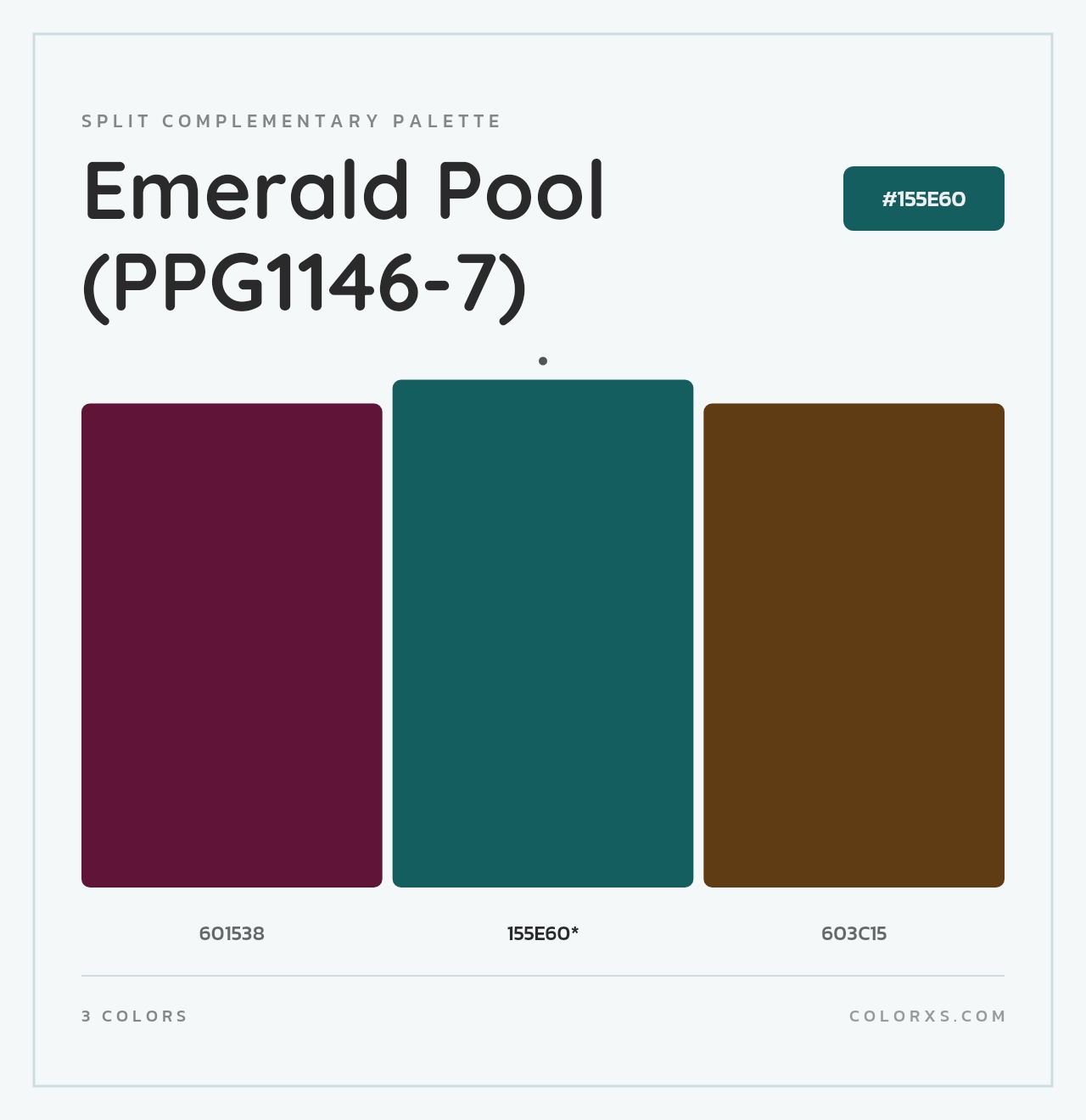 Emerald Pool (PPG1146-7) - Split-Complementary Color Palette