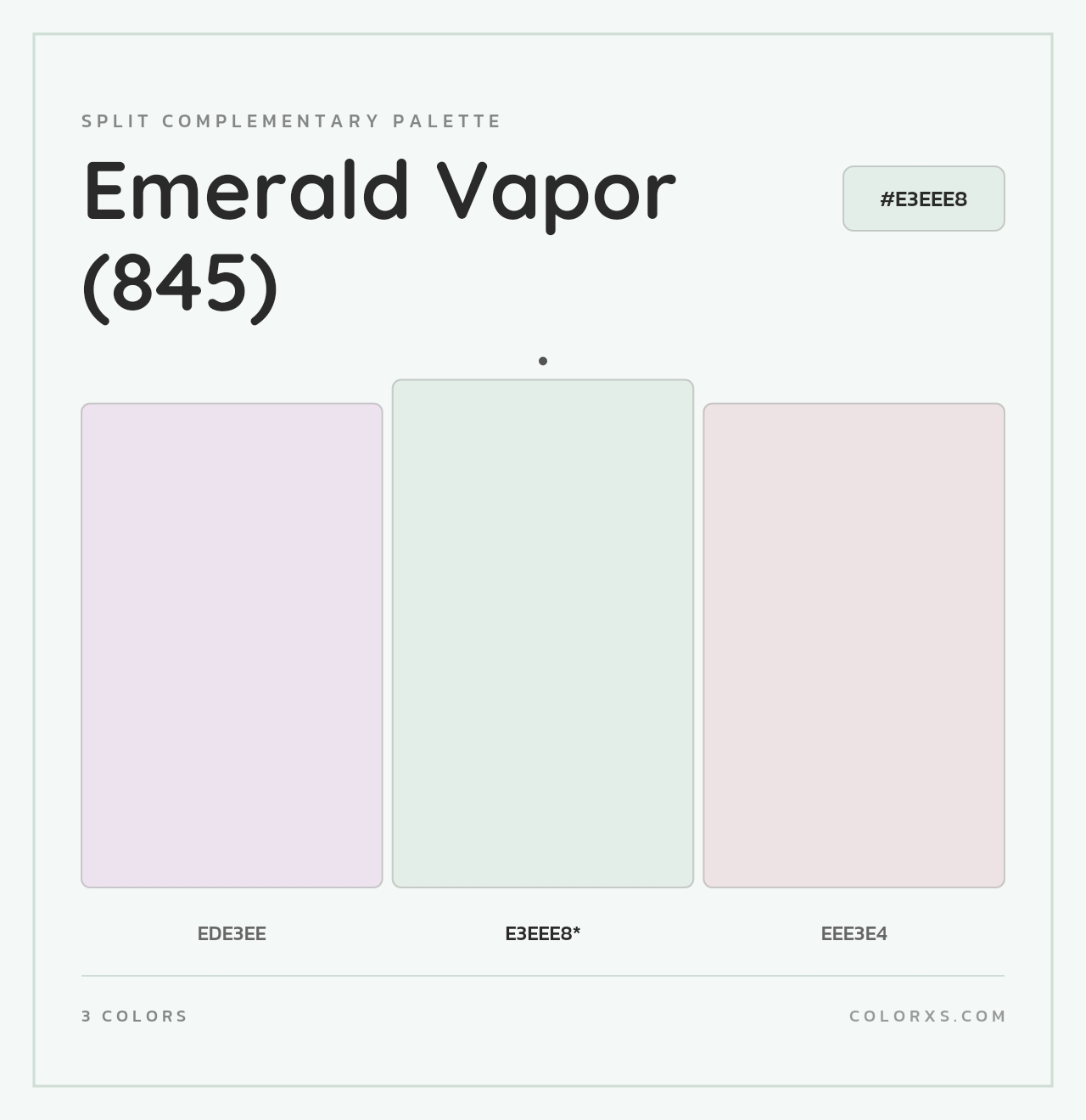 Emerald Vapor (845) - Split-Complementary Color Palette