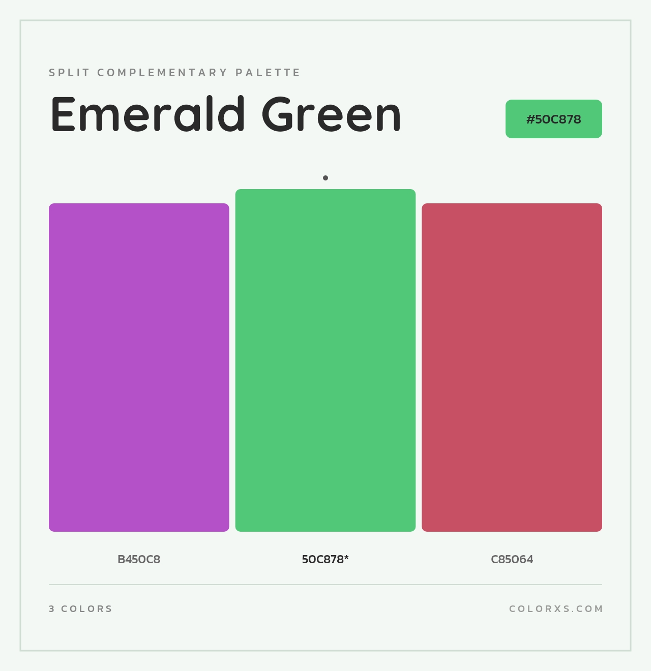Emerald Green - Split-Complementary Color Palette