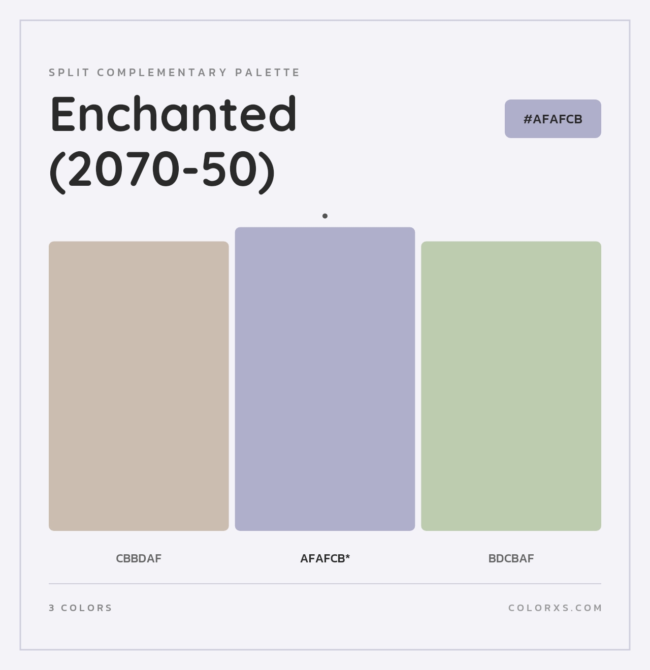 Enchanted (2070-50) - Split-Complementary Color Palette