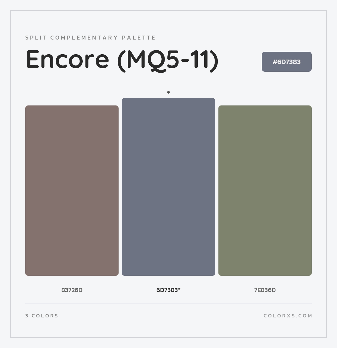 Encore (MQ5-11) - Split-Complementary Color Palette