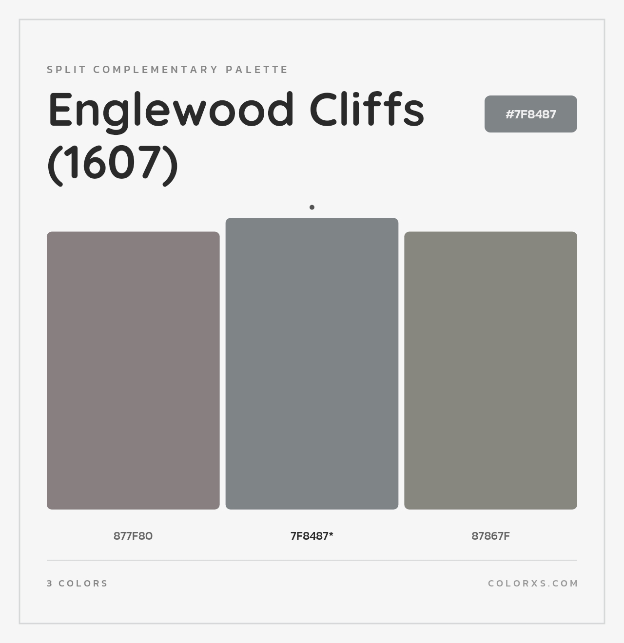 Englewood Cliffs (1607) - Split-Complementary Color Palette