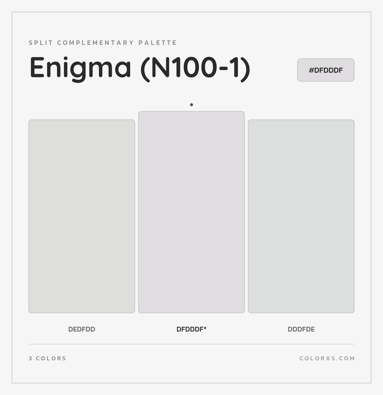 Enigma (N100-1) - Split-Complementary Color Palette