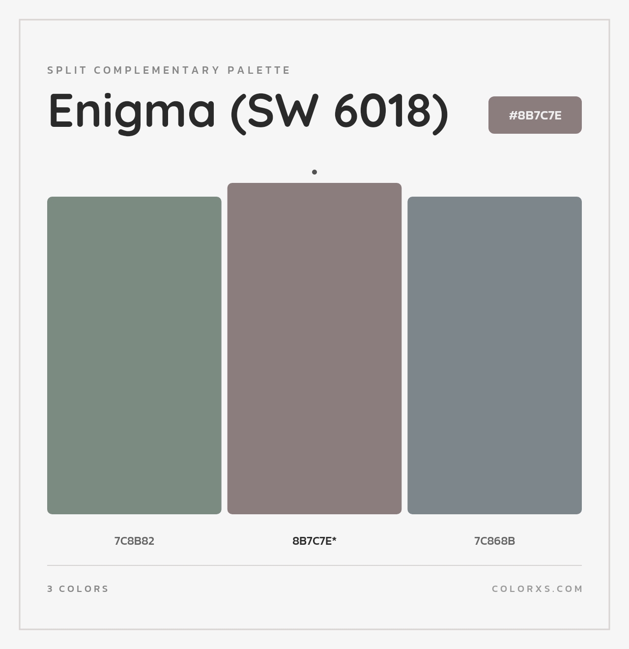 Enigma (SW 6018) - Split-Complementary Color Palette