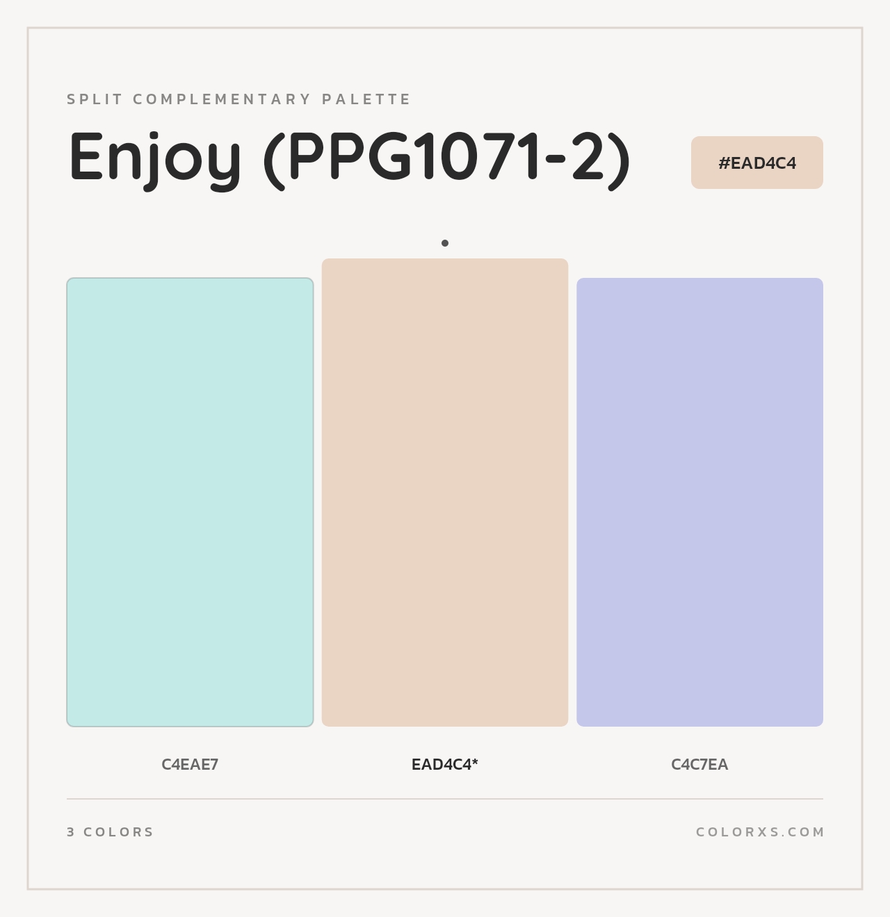 Enjoy (PPG1071-2) - Split-Complementary Color Palette