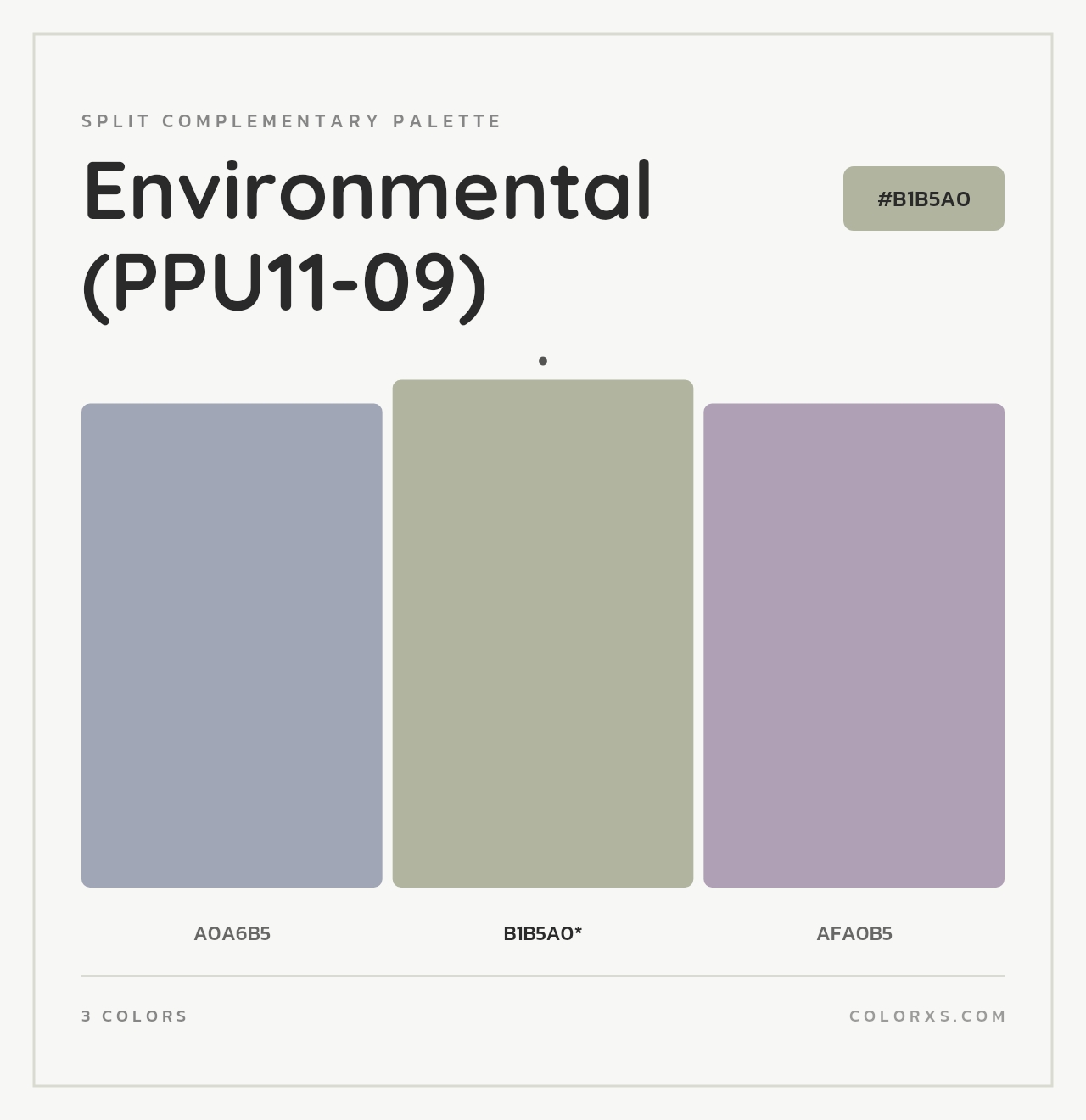 Environmental (PPU11-09) - Split-Complementary Color Palette