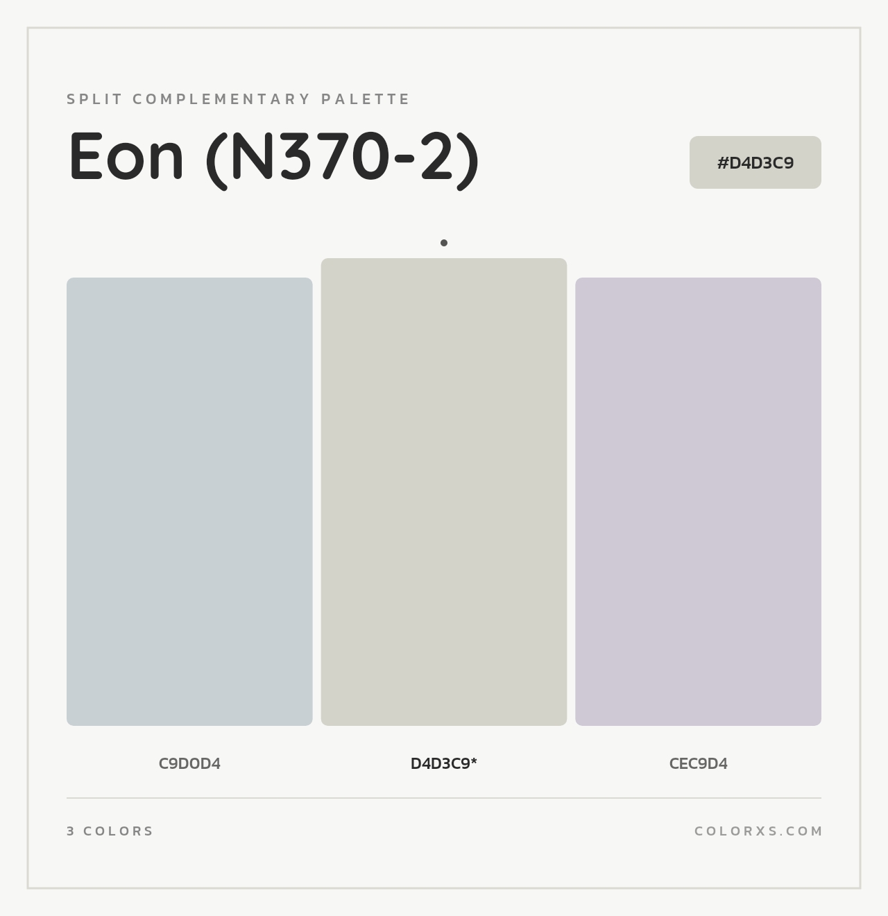 Eon (N370-2) - Split-Complementary Color Palette