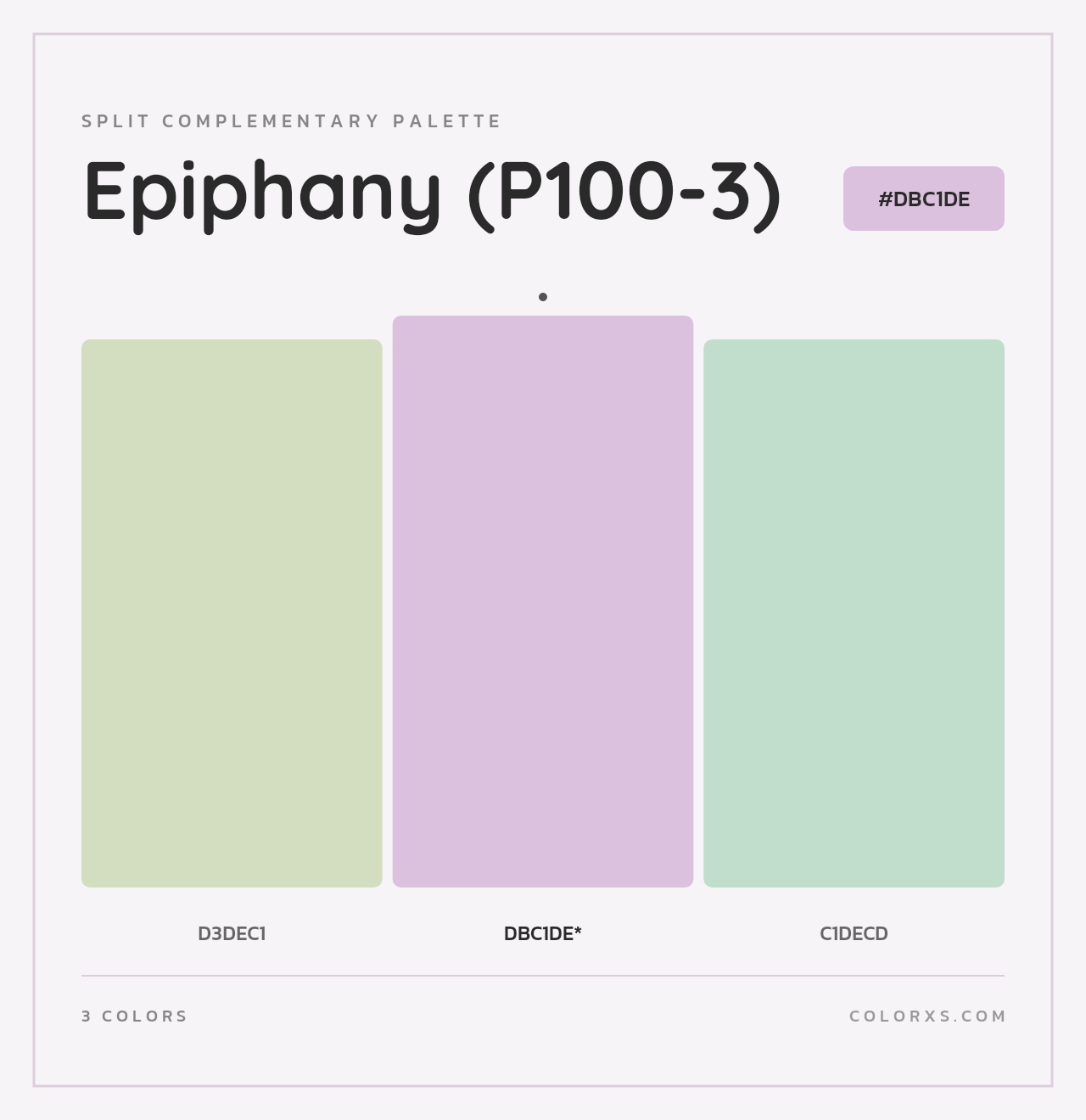 Epiphany (P100-3) - Split-Complementary Color Palette