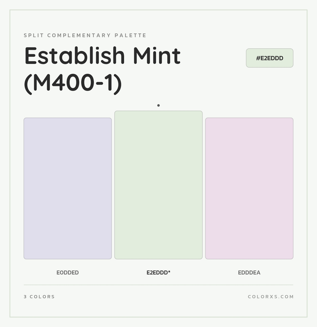 Establish Mint (M400-1) - Split-Complementary Color Palette