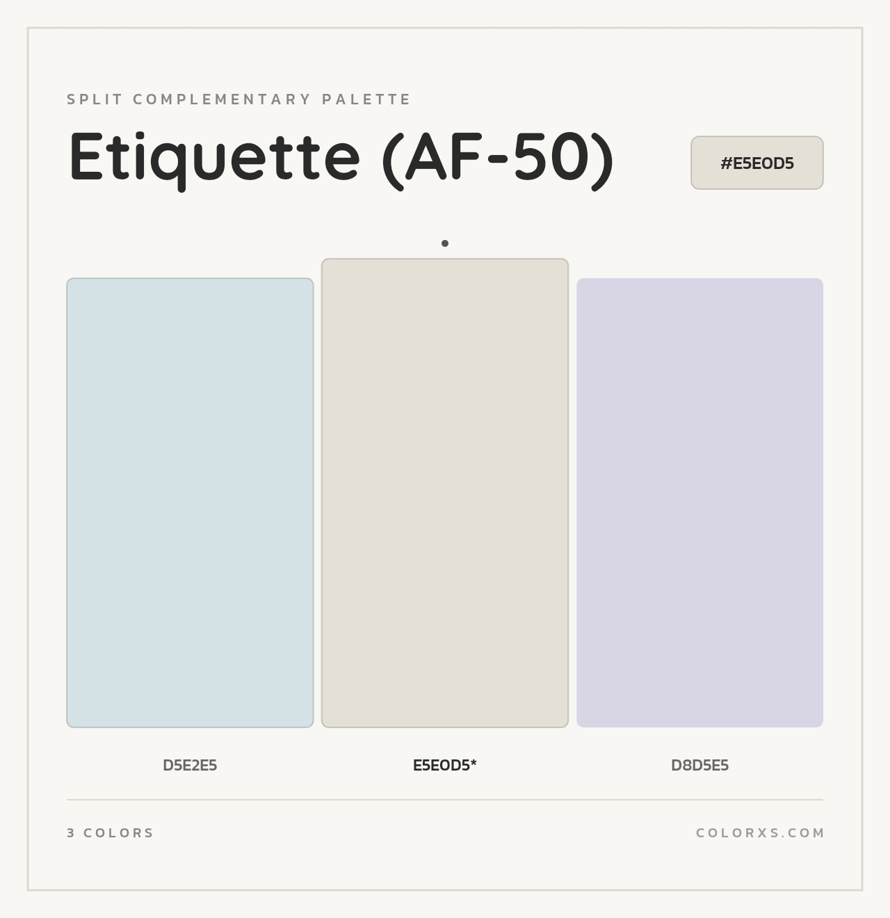 Etiquette (AF-50) - Split-Complementary Color Palette