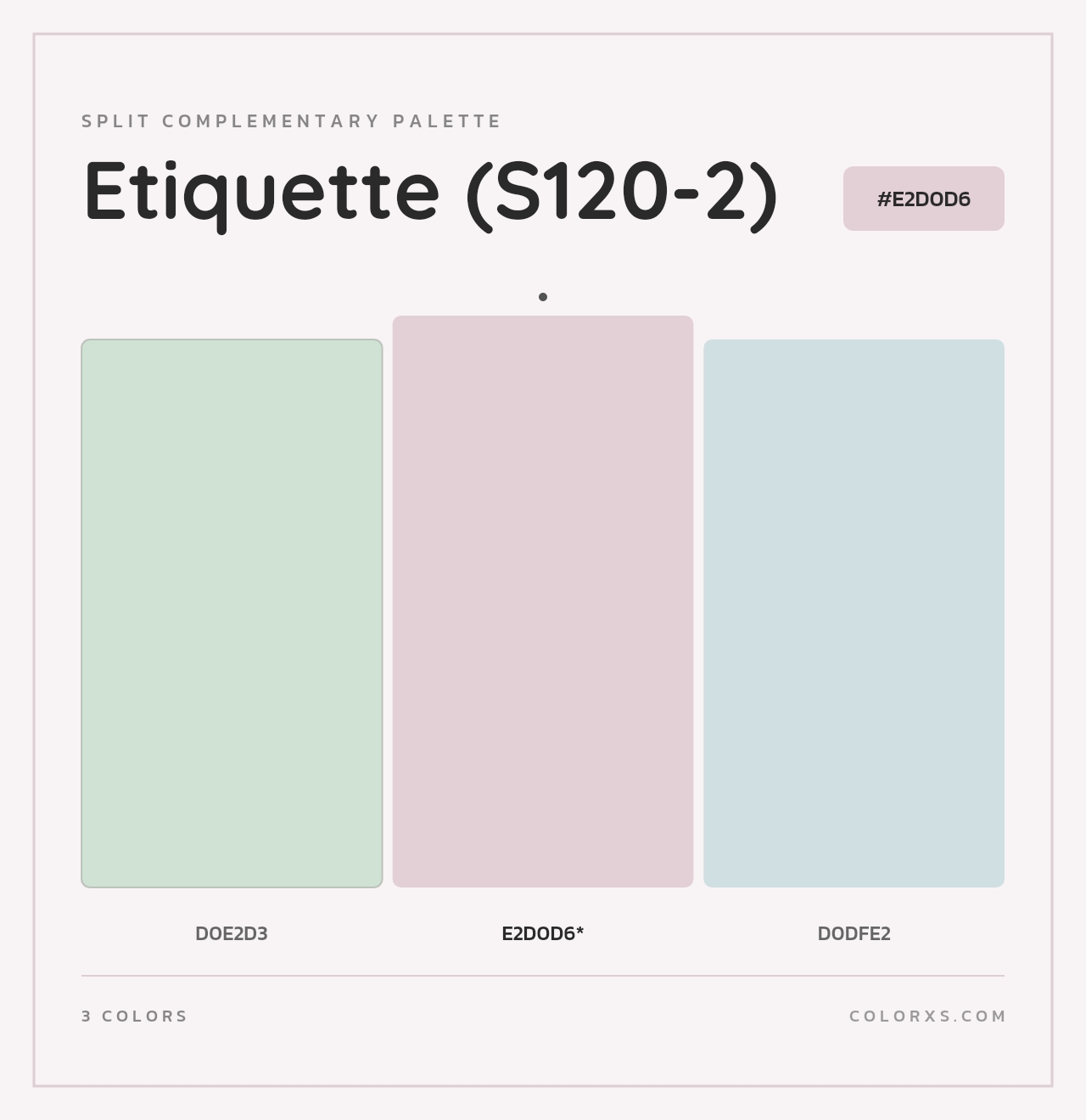 Etiquette (S120-2) - Split-Complementary Color Palette