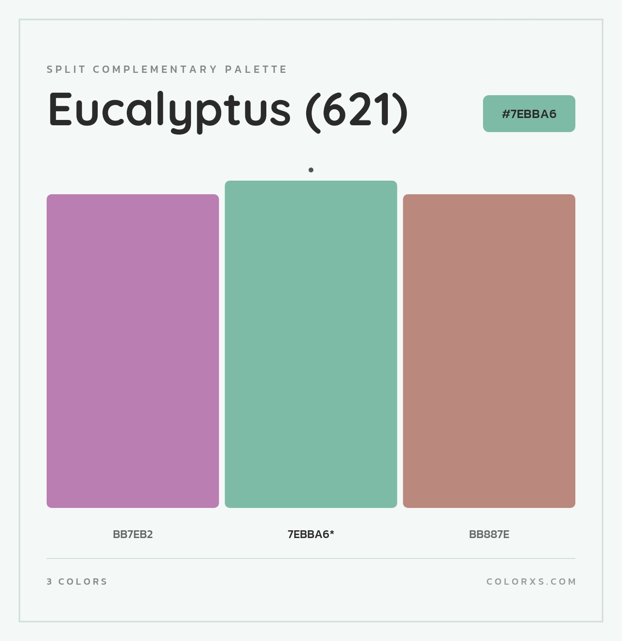 Eucalyptus (621) - Split-Complementary Color Palette