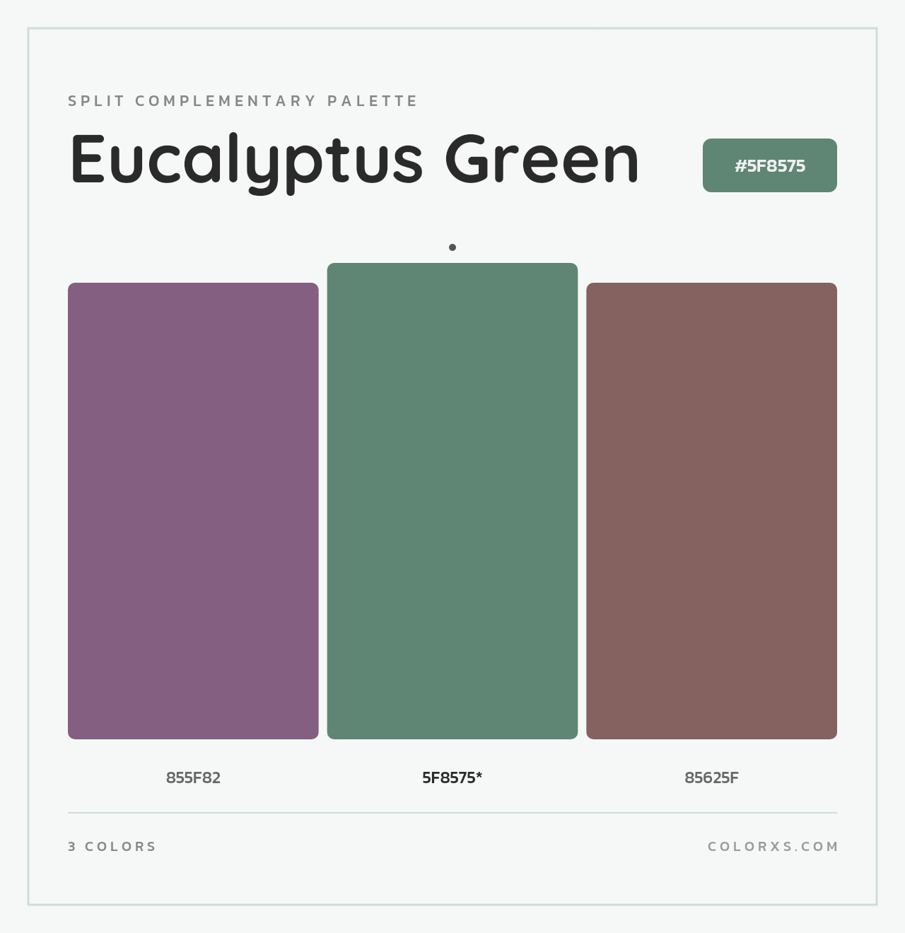 Eucalyptus Green - Split-Complementary Color Palette