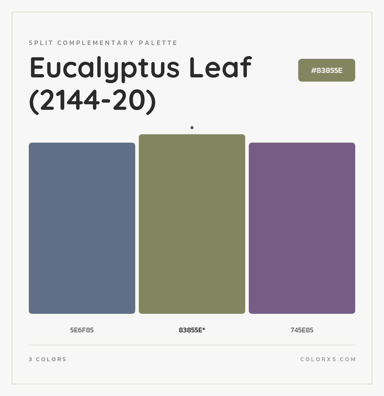 Eucalyptus Leaf (2144-20) - Split-Complementary Color Palette