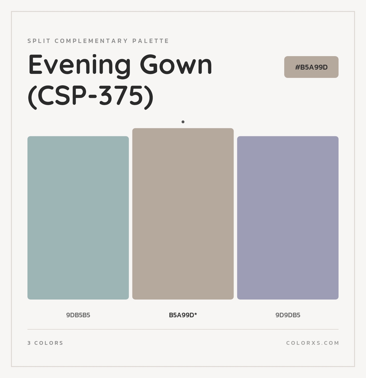 Evening Gown (CSP-375) - Split-Complementary Color Palette