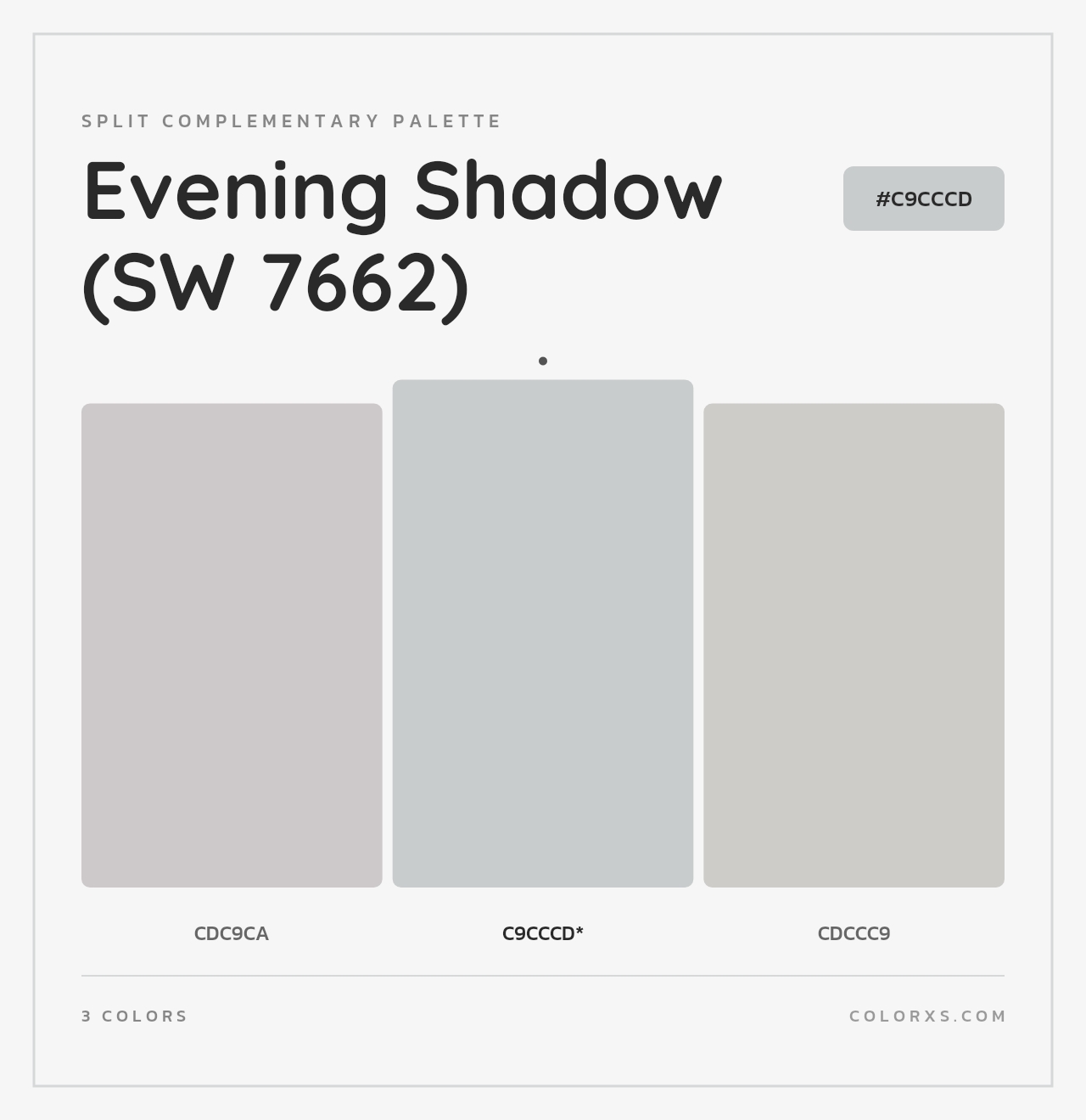 Evening Shadow (SW 7662) - Split-Complementary Color Palette