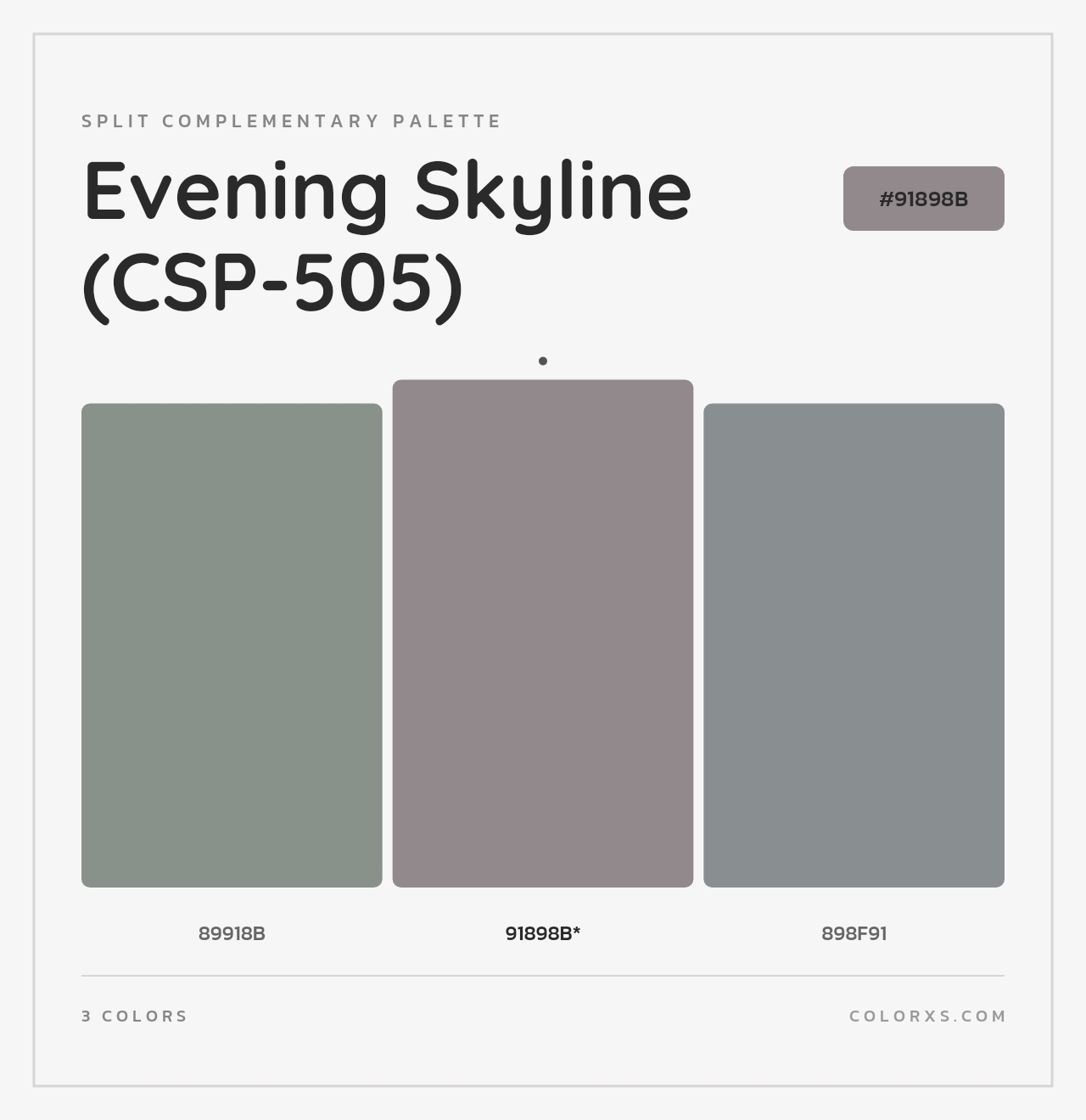 Evening Skyline (CSP-505) - Split-Complementary Color Palette