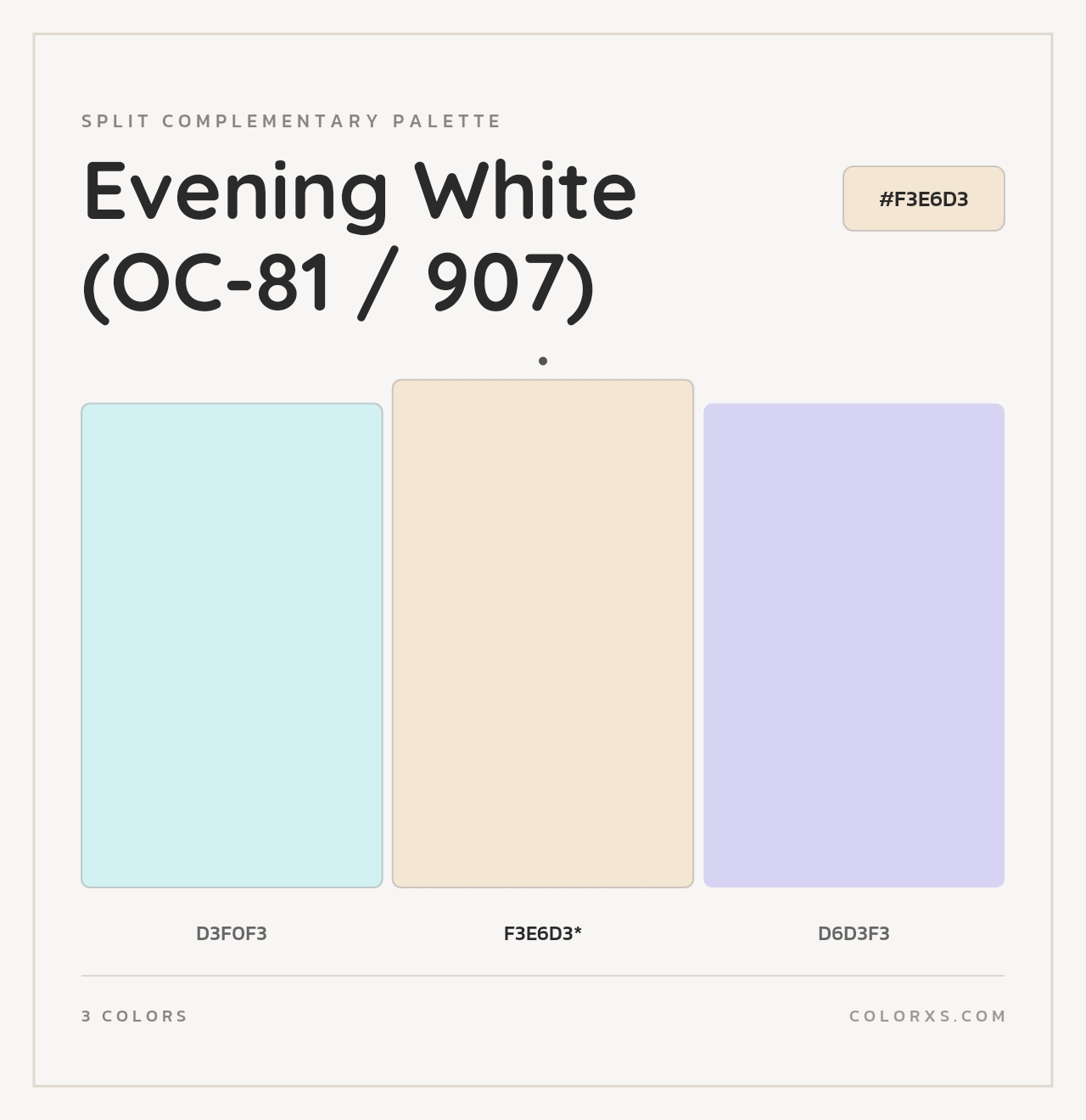 Evening White (OC-81 / 907) - Split-Complementary Color Palette
