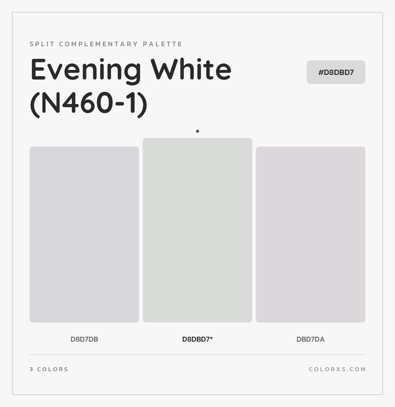 Evening White (N460-1) - Split-Complementary Color Palette