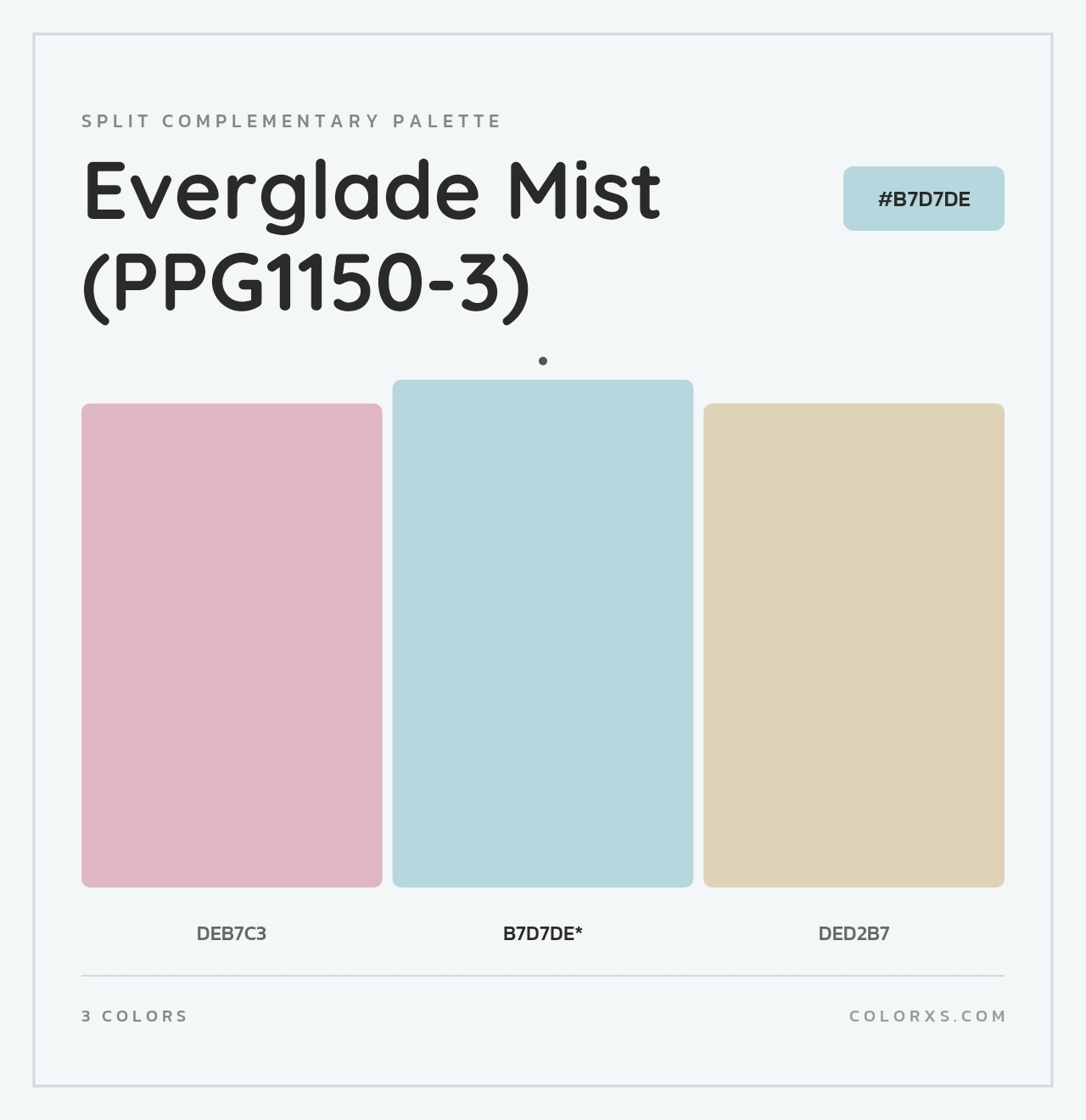 Everglade Mist (PPG1150-3) - Split-Complementary Color Palette
