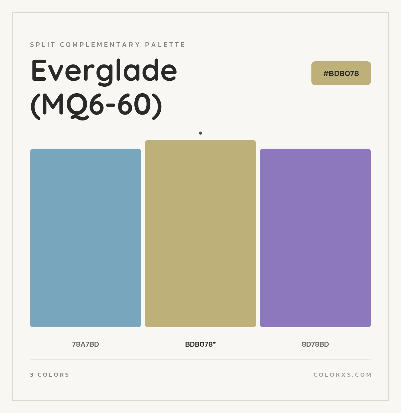 Everglade (MQ6-60) - Split-Complementary Color Palette