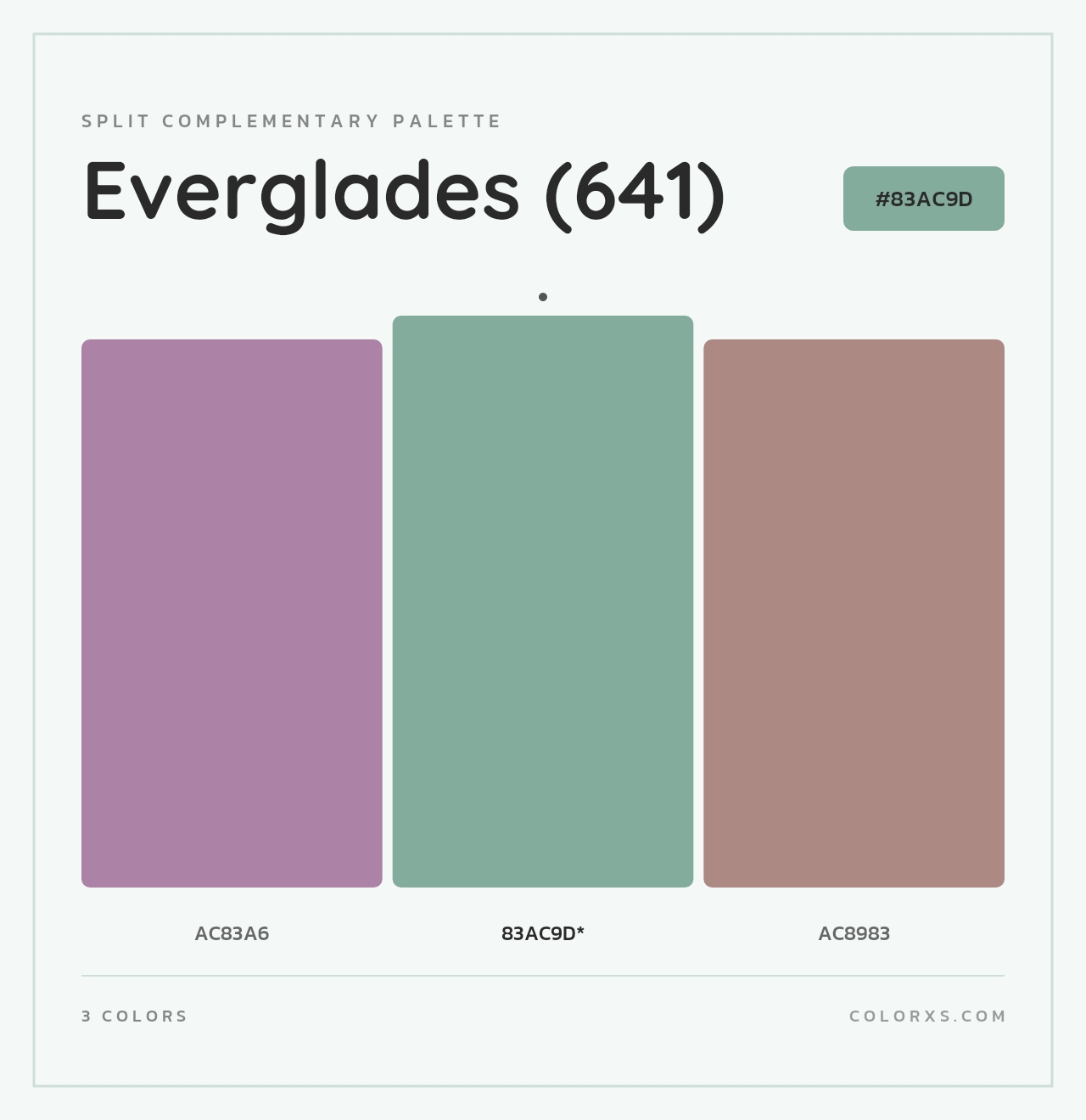 Everglades (641) - Split-Complementary Color Palette