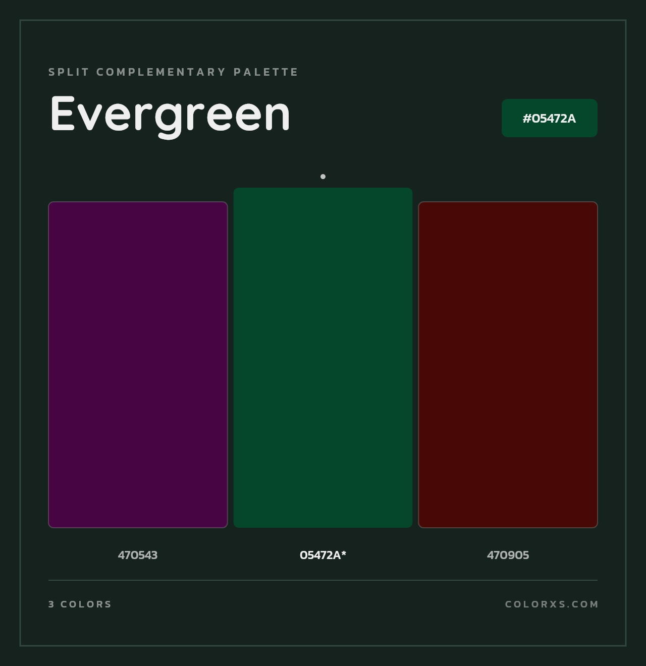Evergreen - Split-Complementary Color Palette