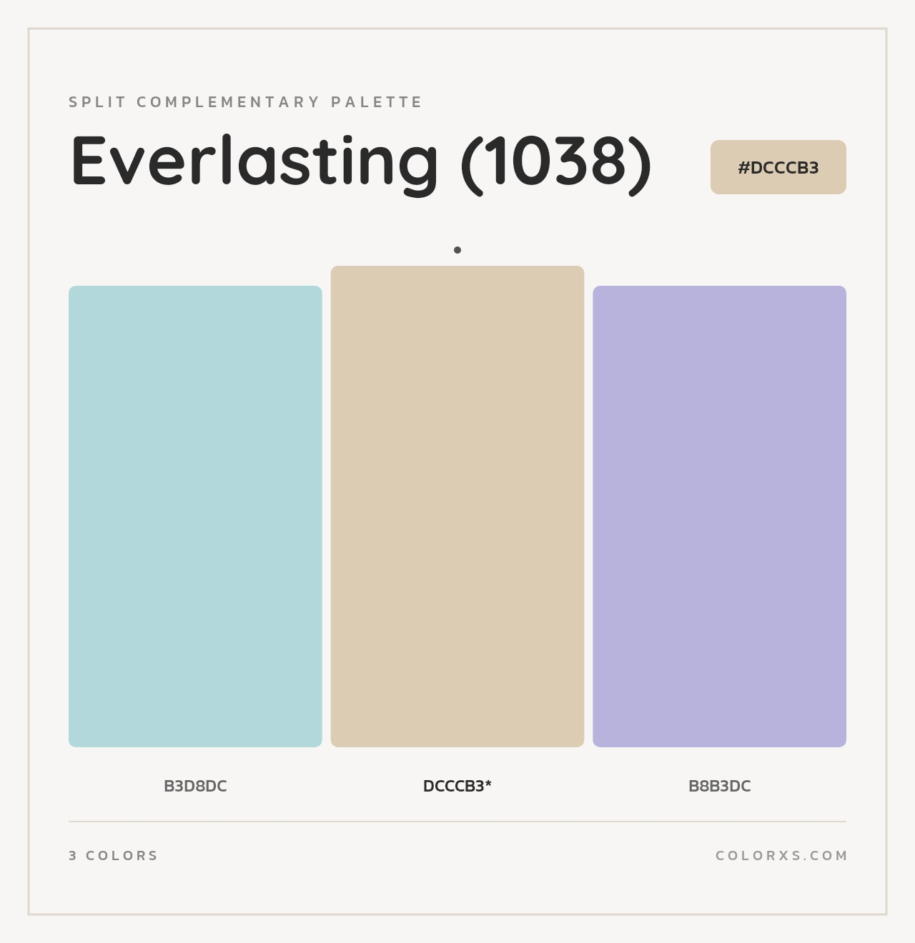 Everlasting (1038) - Split-Complementary Color Palette