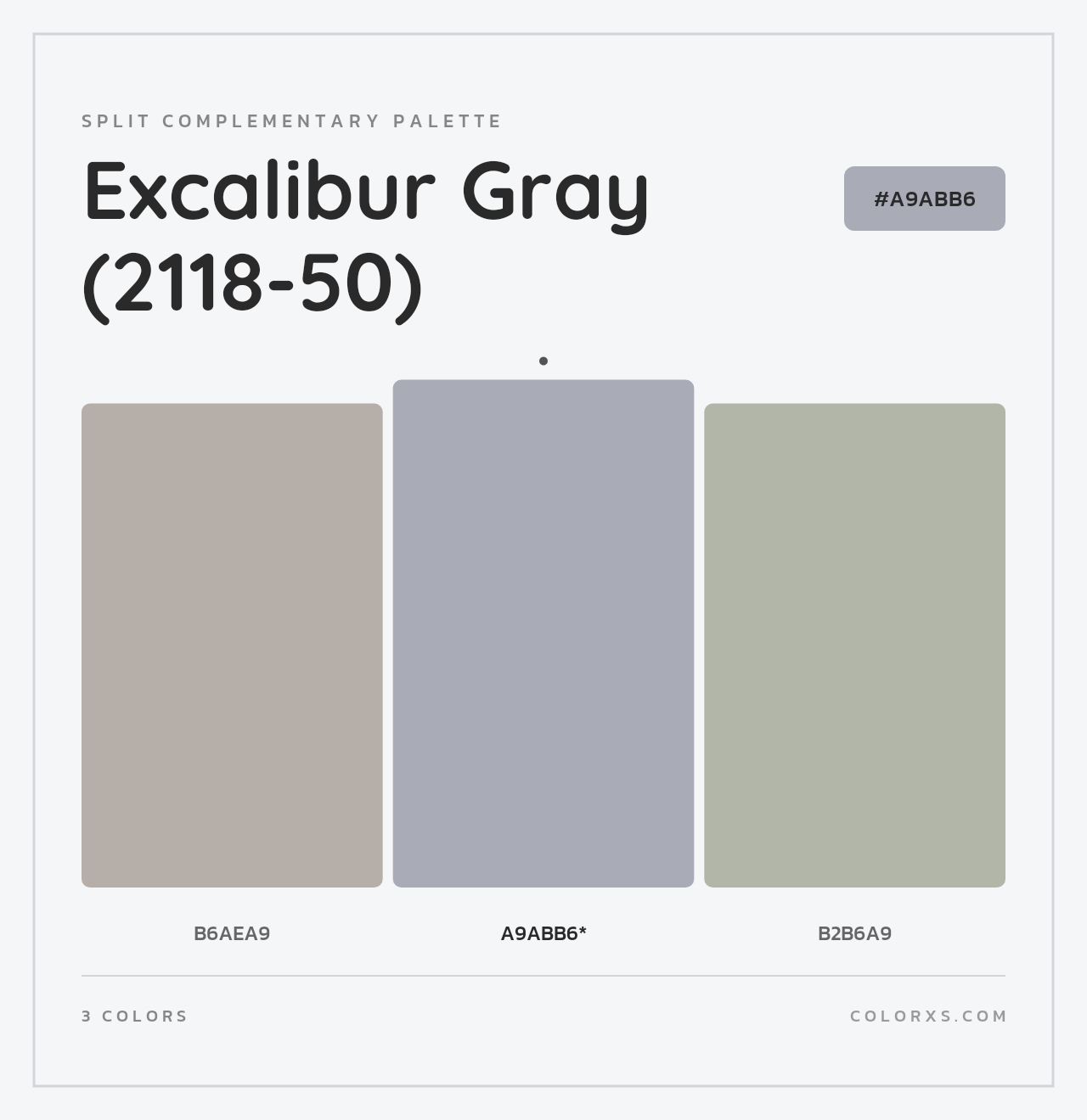 Excalibur Gray (2118-50) - Split-Complementary Color Palette