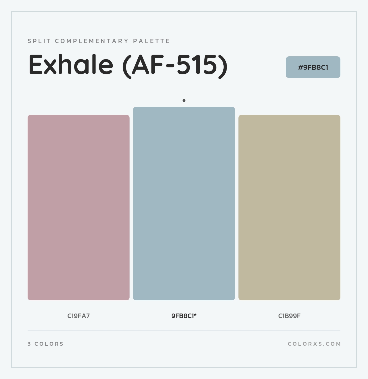 Exhale (AF-515) - Split-Complementary Color Palette