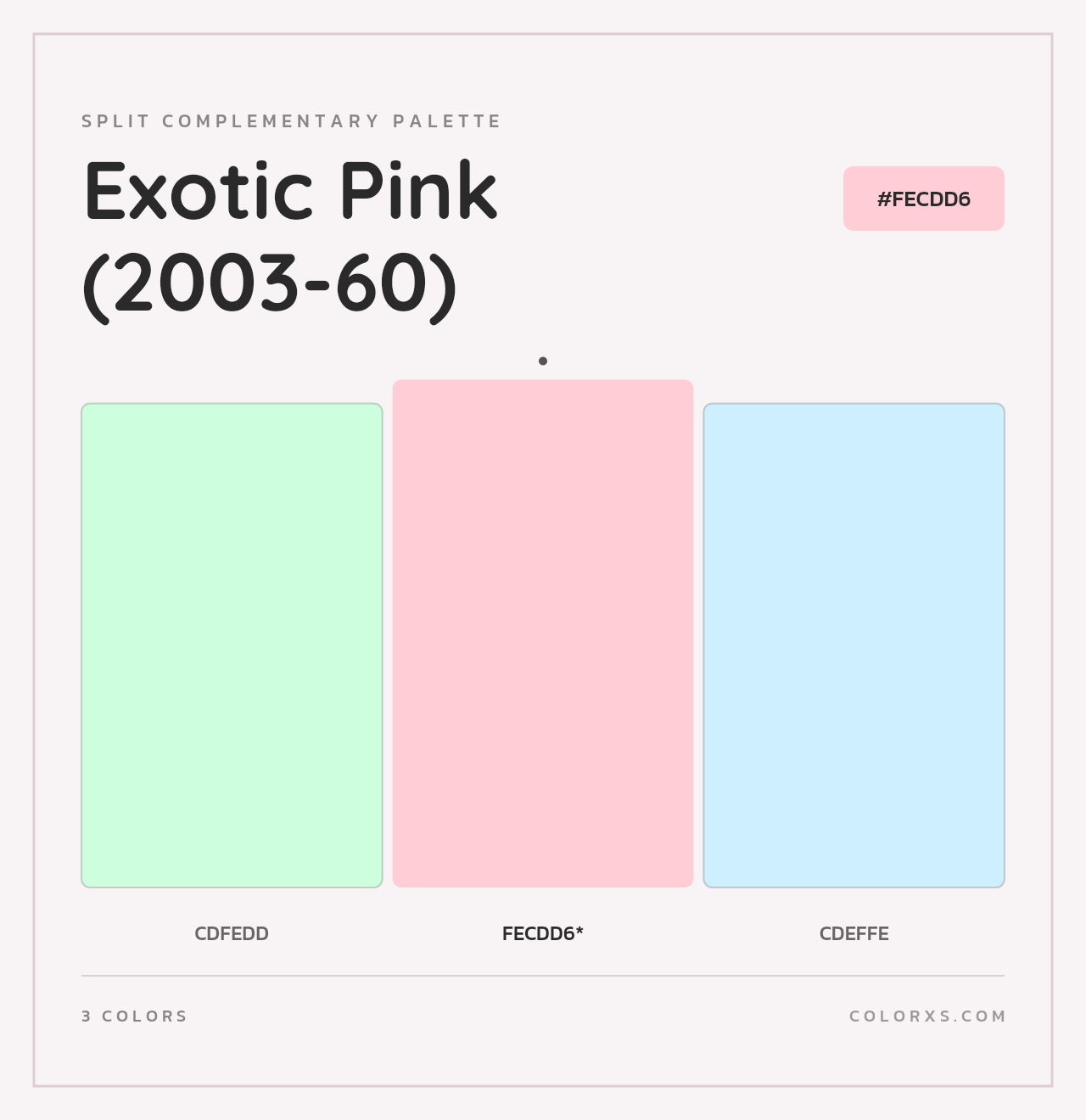 Exotic Pink (2003-60) - Split-Complementary Color Palette