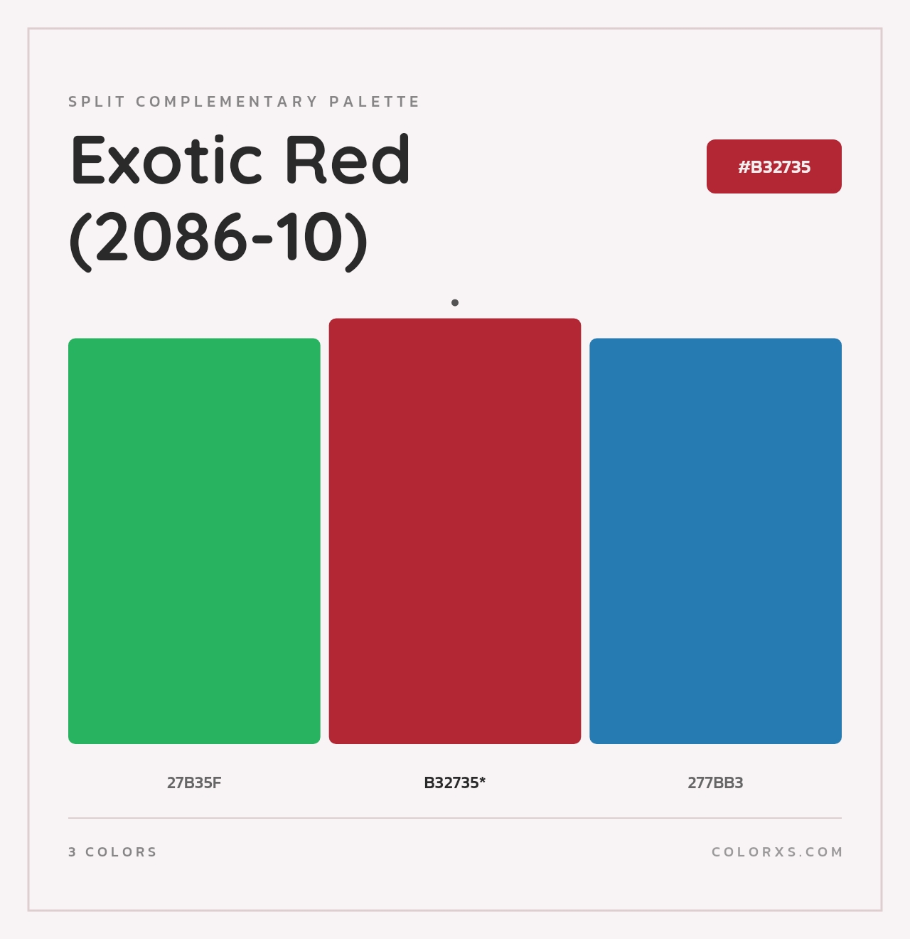 Exotic Red (2086-10) - Split-Complementary Color Palette