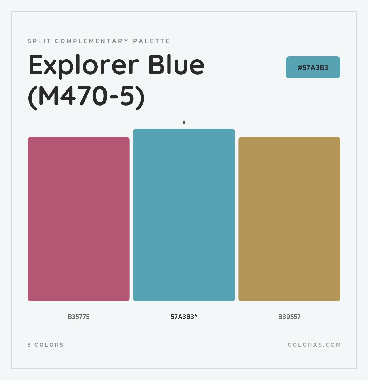 Explorer Blue (M470-5) - Split-Complementary Color Palette